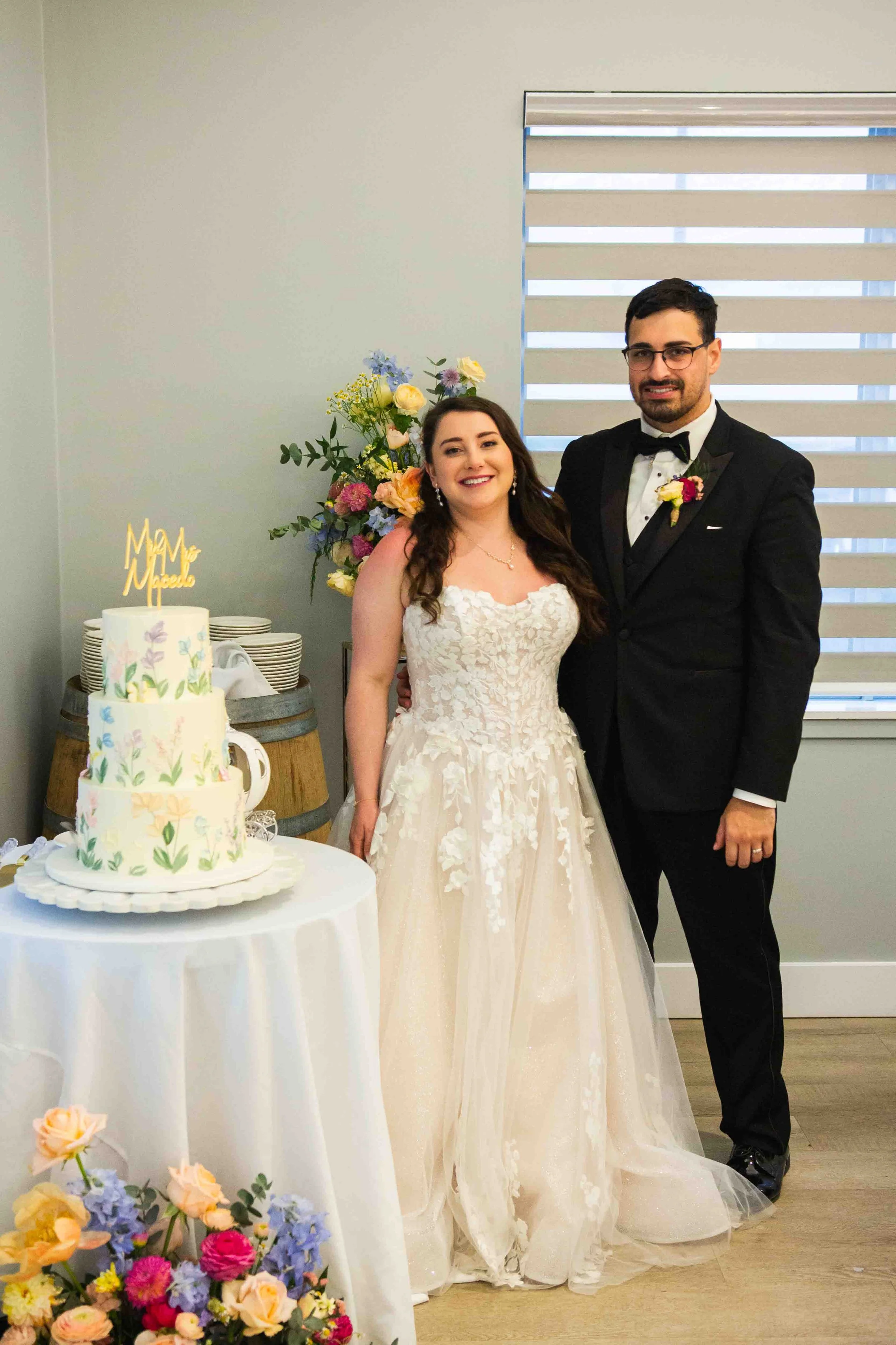 Floral Wedding Cake Details Cambridge Ontario