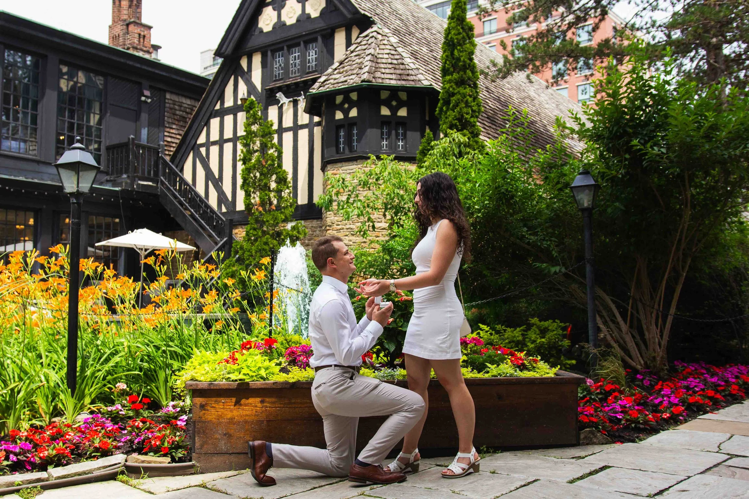 Surprise Proposal Photography at Old Mill Toronto Ontario