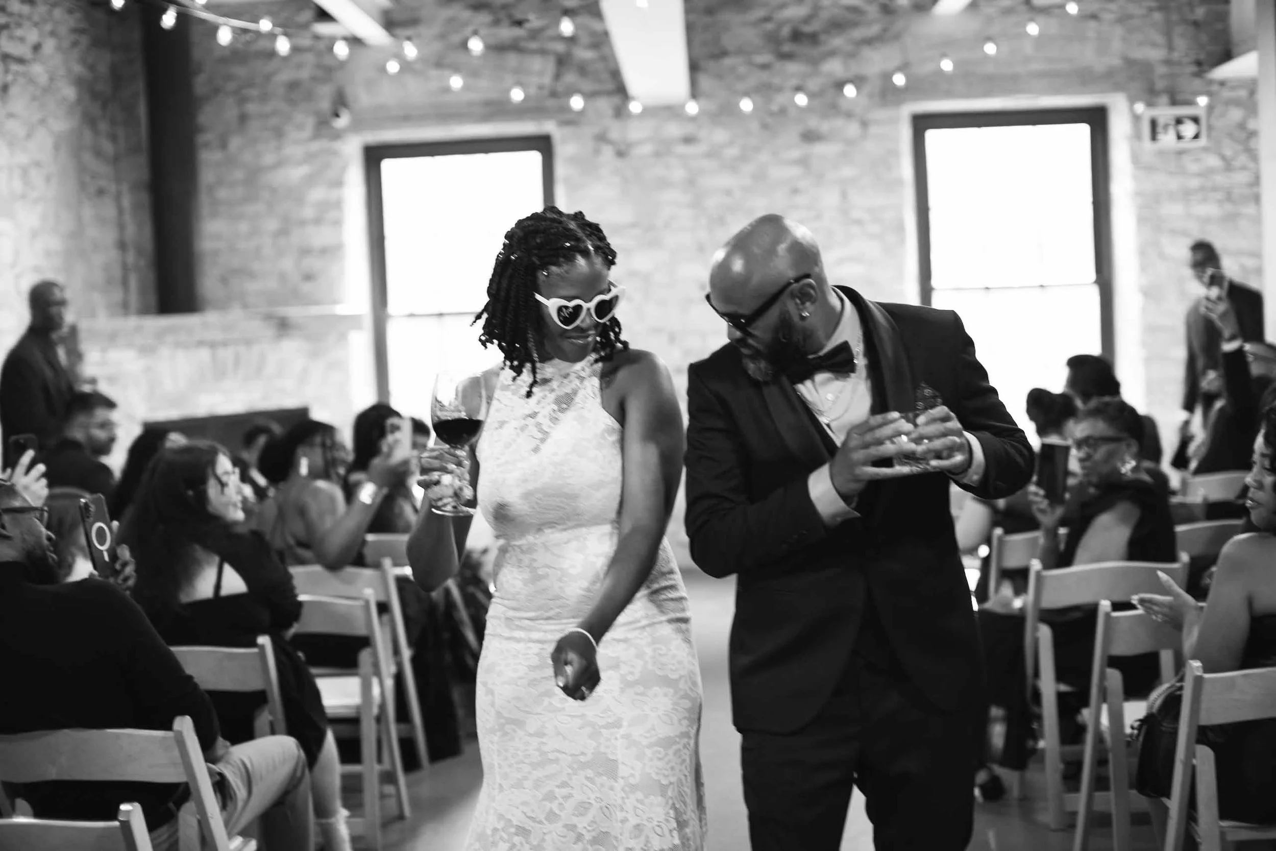Black and white wedding photography at Spring Mill Distillery in Guelph, Ontario.