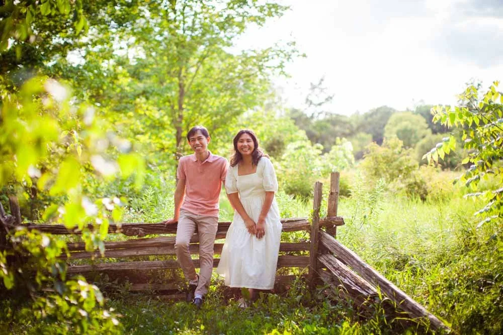 Golden hour engagement photoshoot at the Arboretum Guelph.