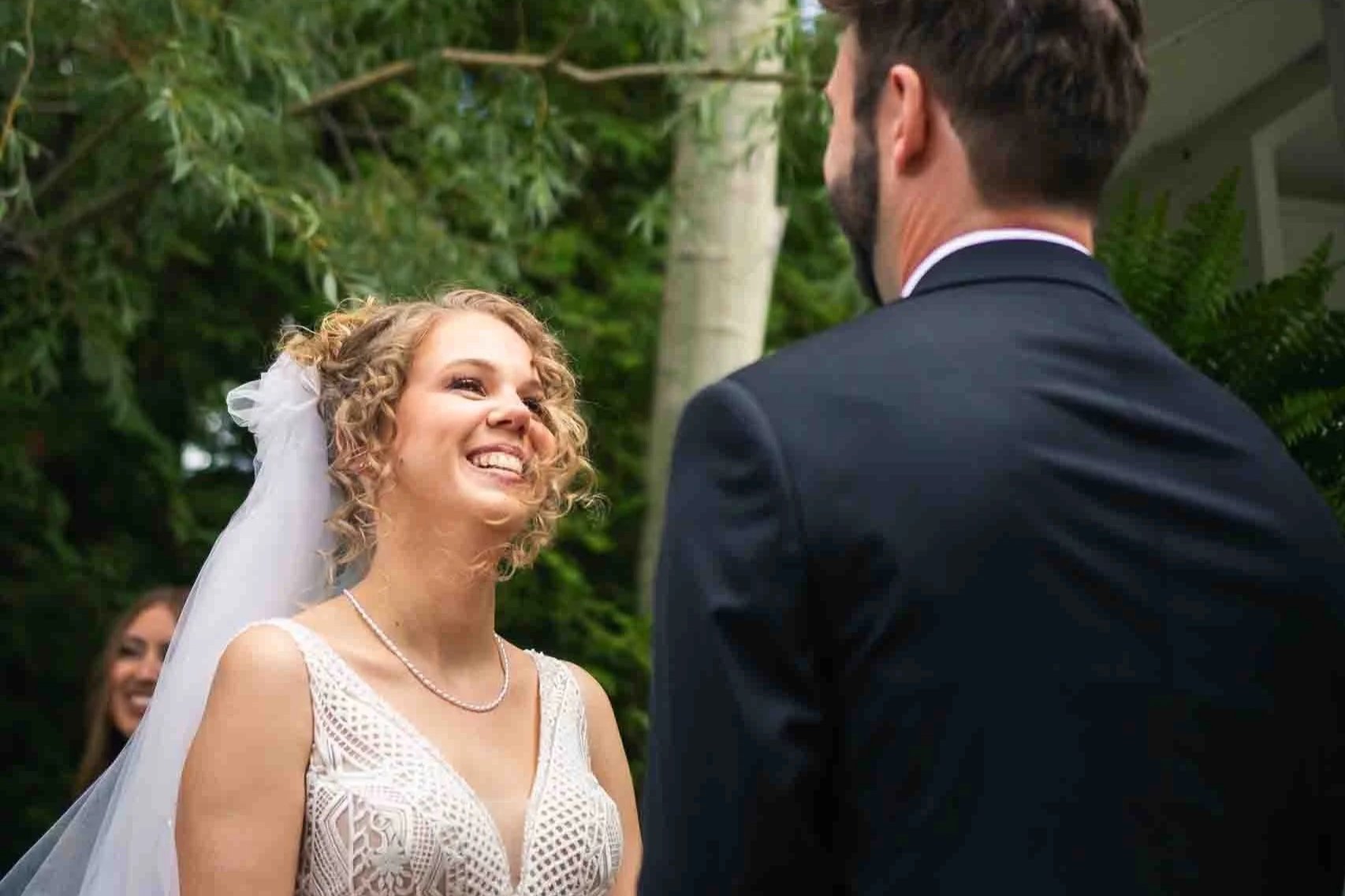 Bride and groom at the altar during their wedding photography in toronto ontario.