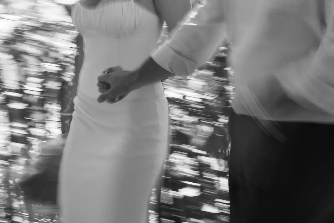 Trending blurry engagement photos at Evergreen Brick Works in Toronto, Ontario.