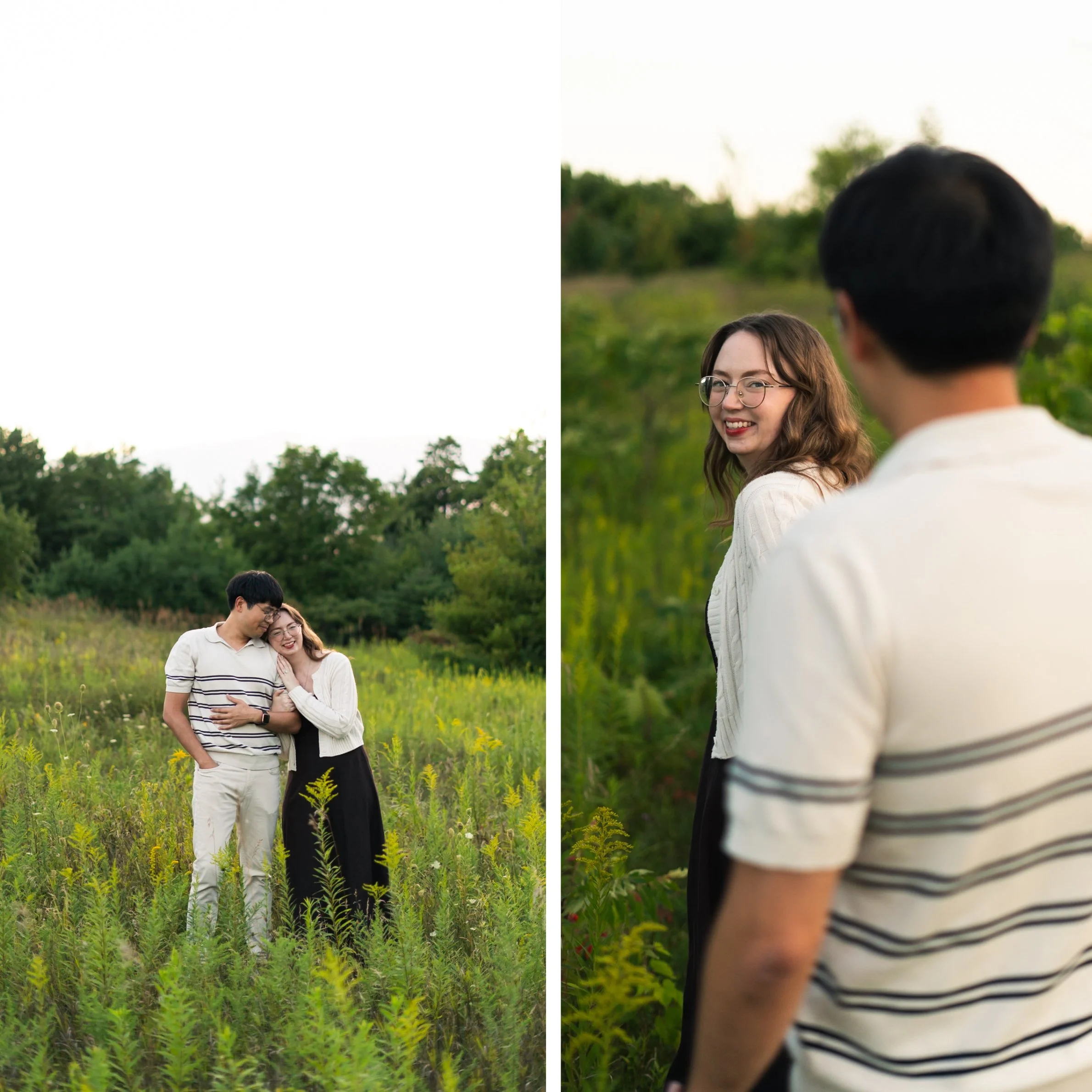 Proposal photography at Huron Natural Area in Kitchener Ontario.