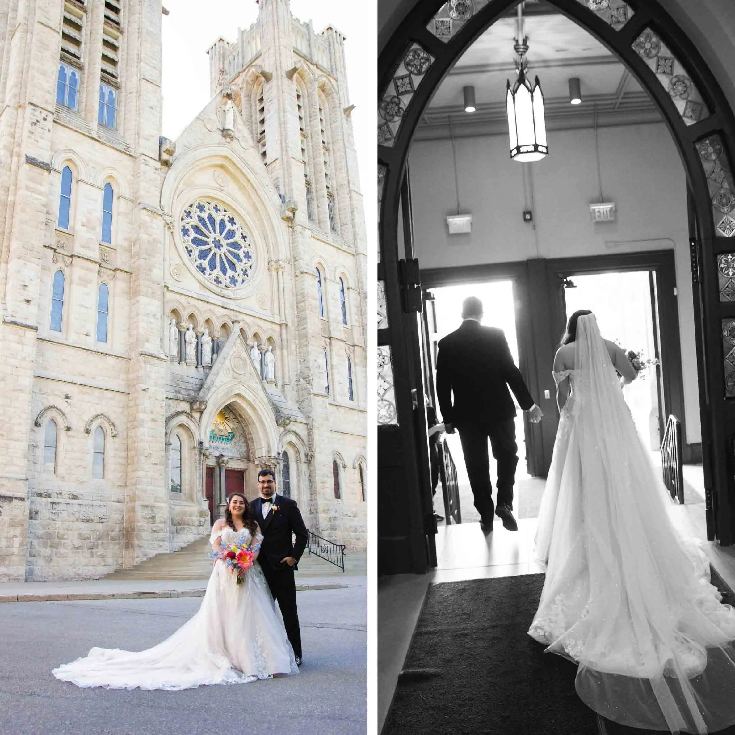 Wedding photos at the Basilican of Our Lady Immaculate in Guelph Ontario.