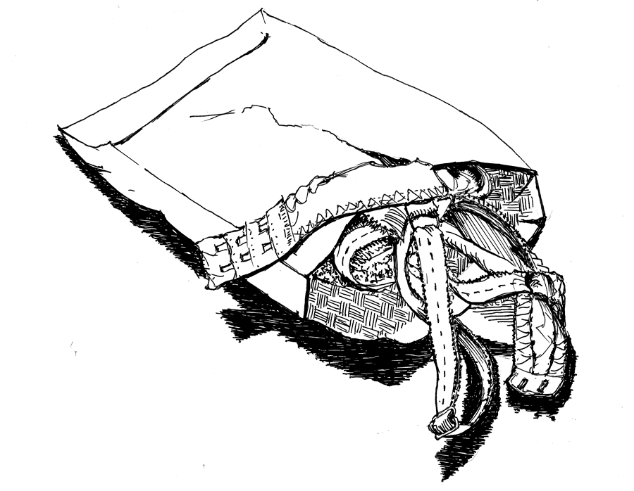 Bra-stuffed envelope