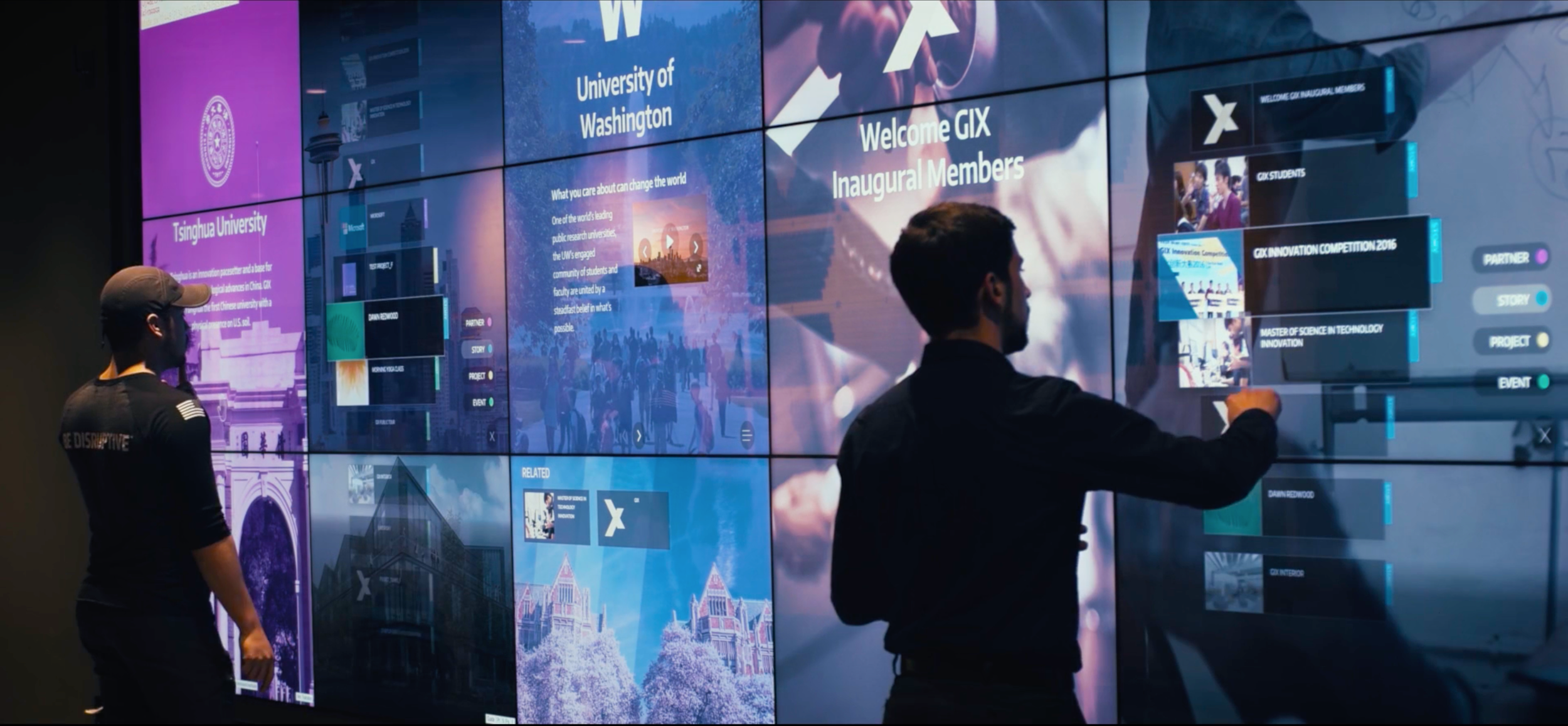 GIX interactive Network Wall