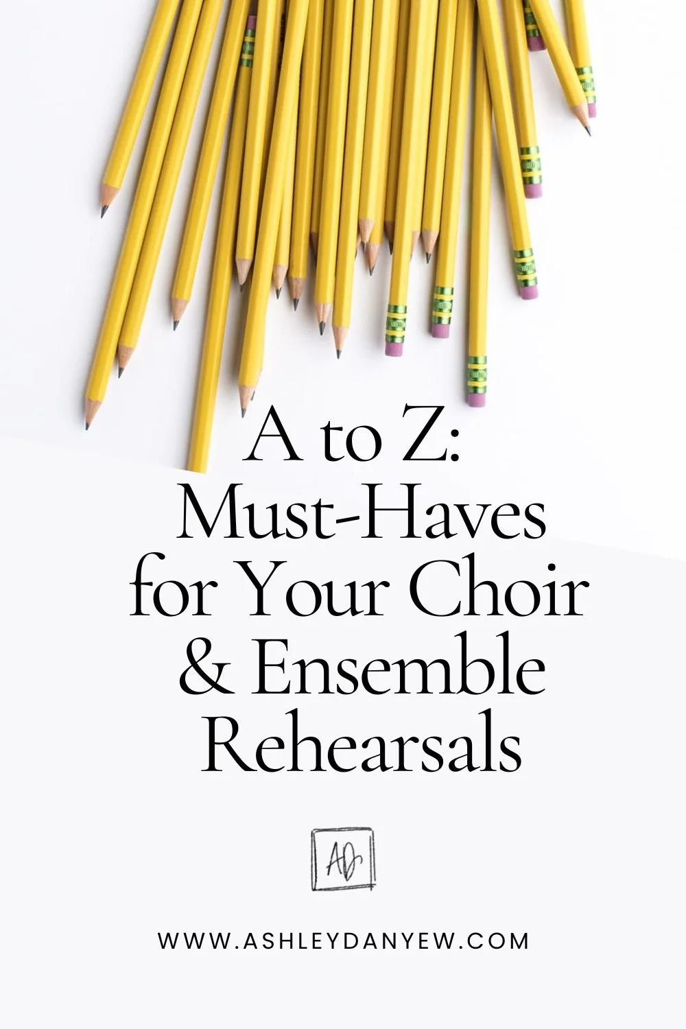 Yellow pencils on white background | A to Z Must-Haves for Your Choir and Ensemble Rehearsals