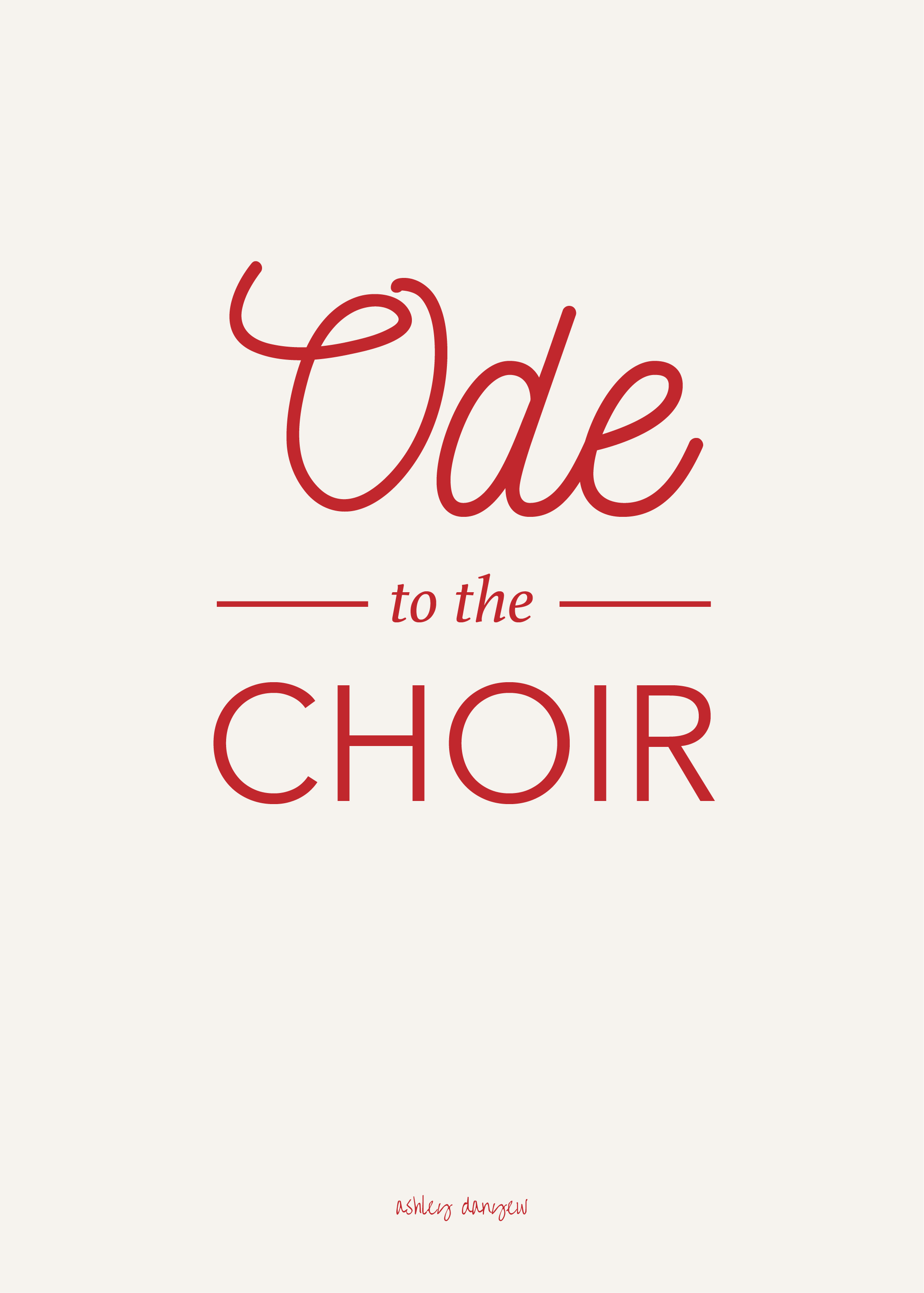 Copy of Ode to the Choir