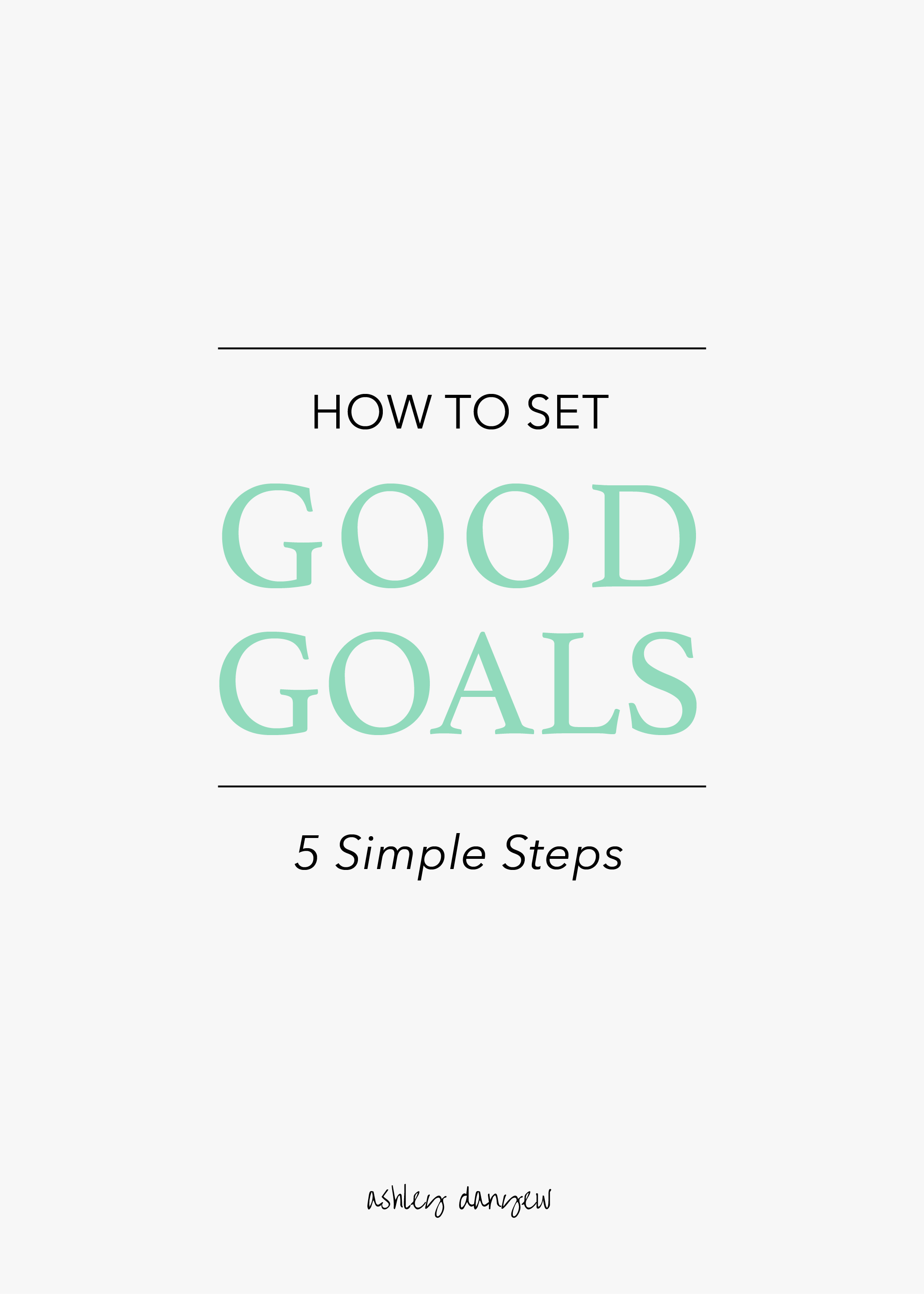 Copy of How to Set Good Goals: 5 Simple Steps