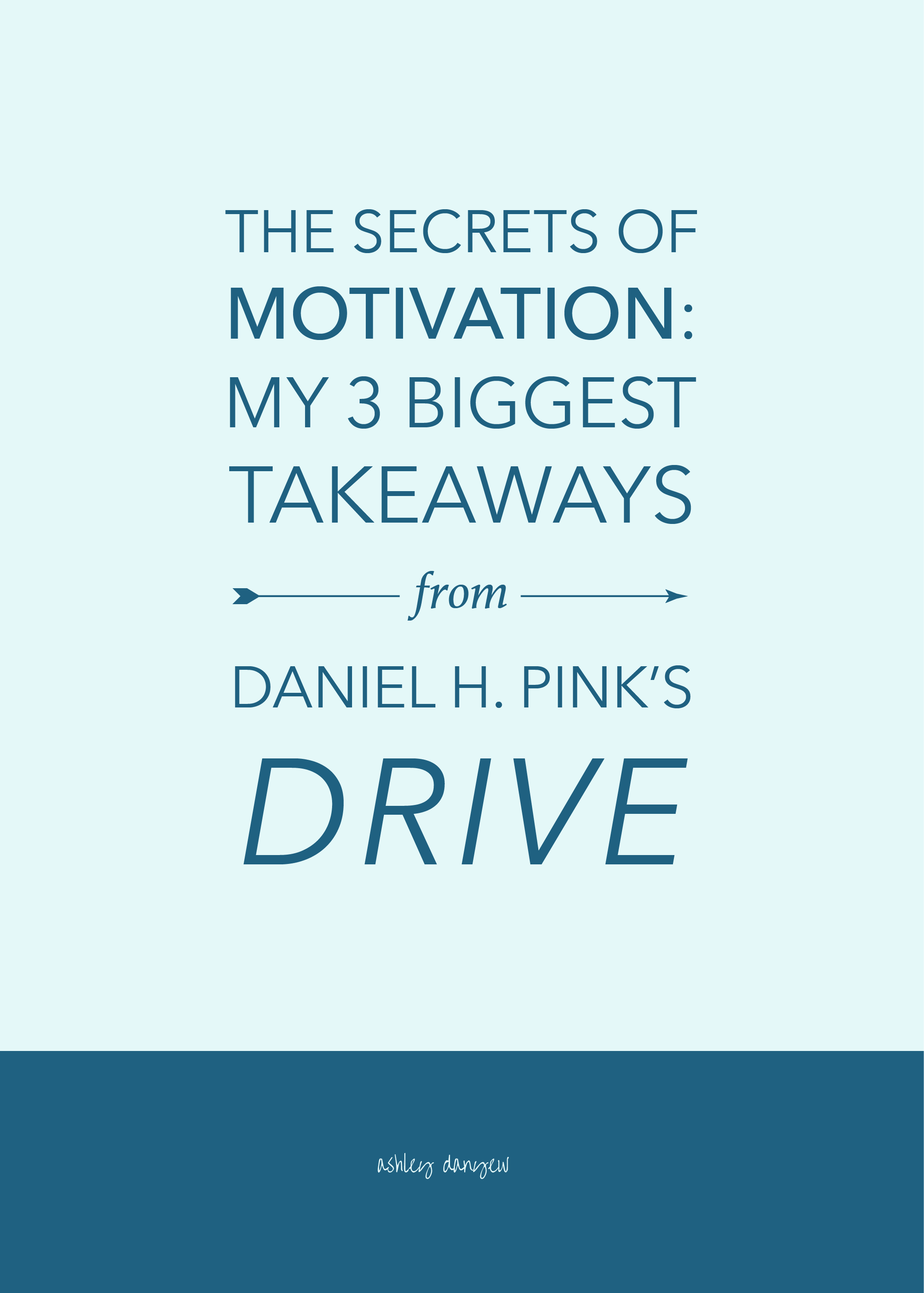 Copy of The Secrets of Motivation: My 3 Biggest Takeaways from Daniel H. Pink's Drive
