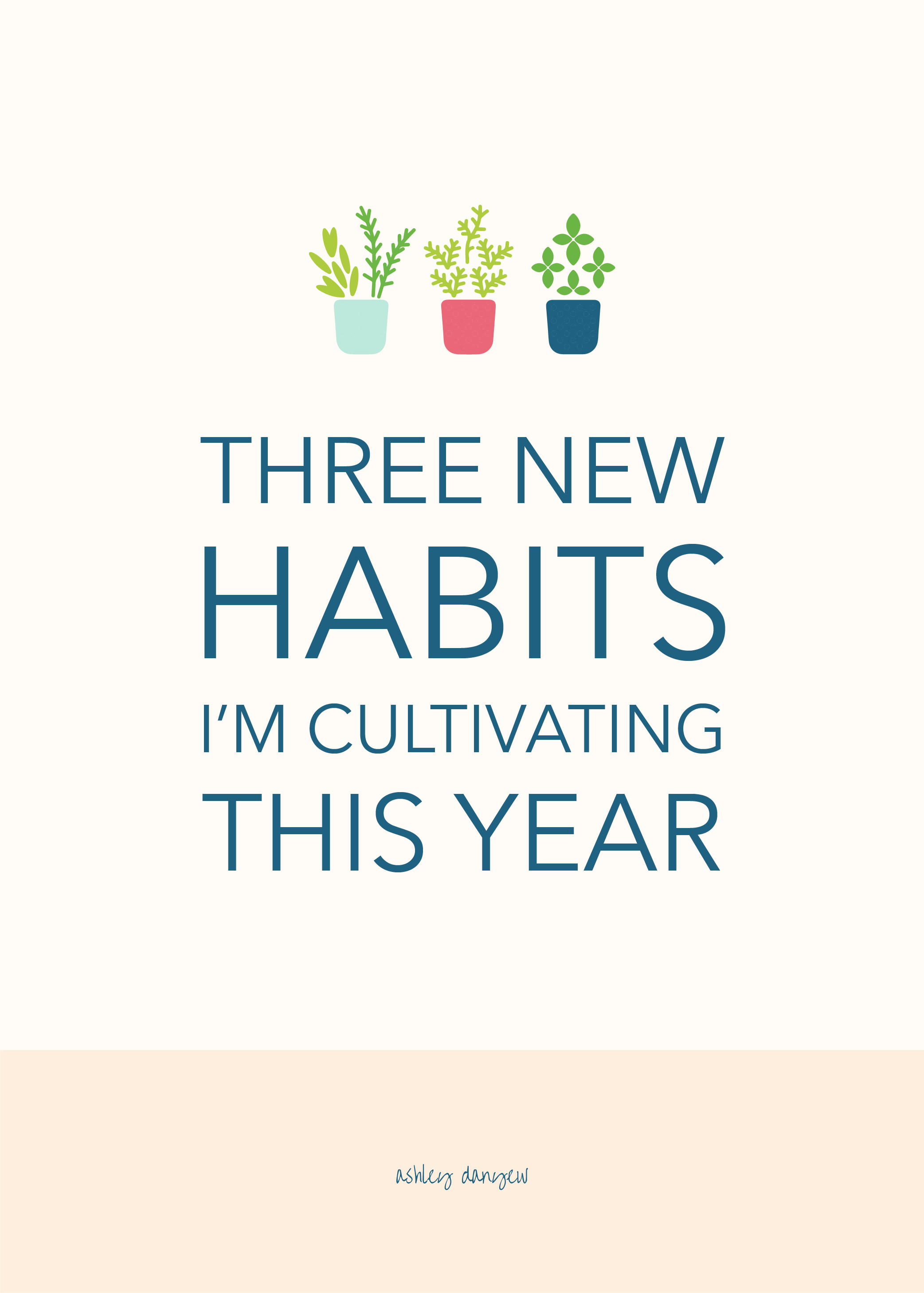 Three New Habits I'm Cultivating This Year