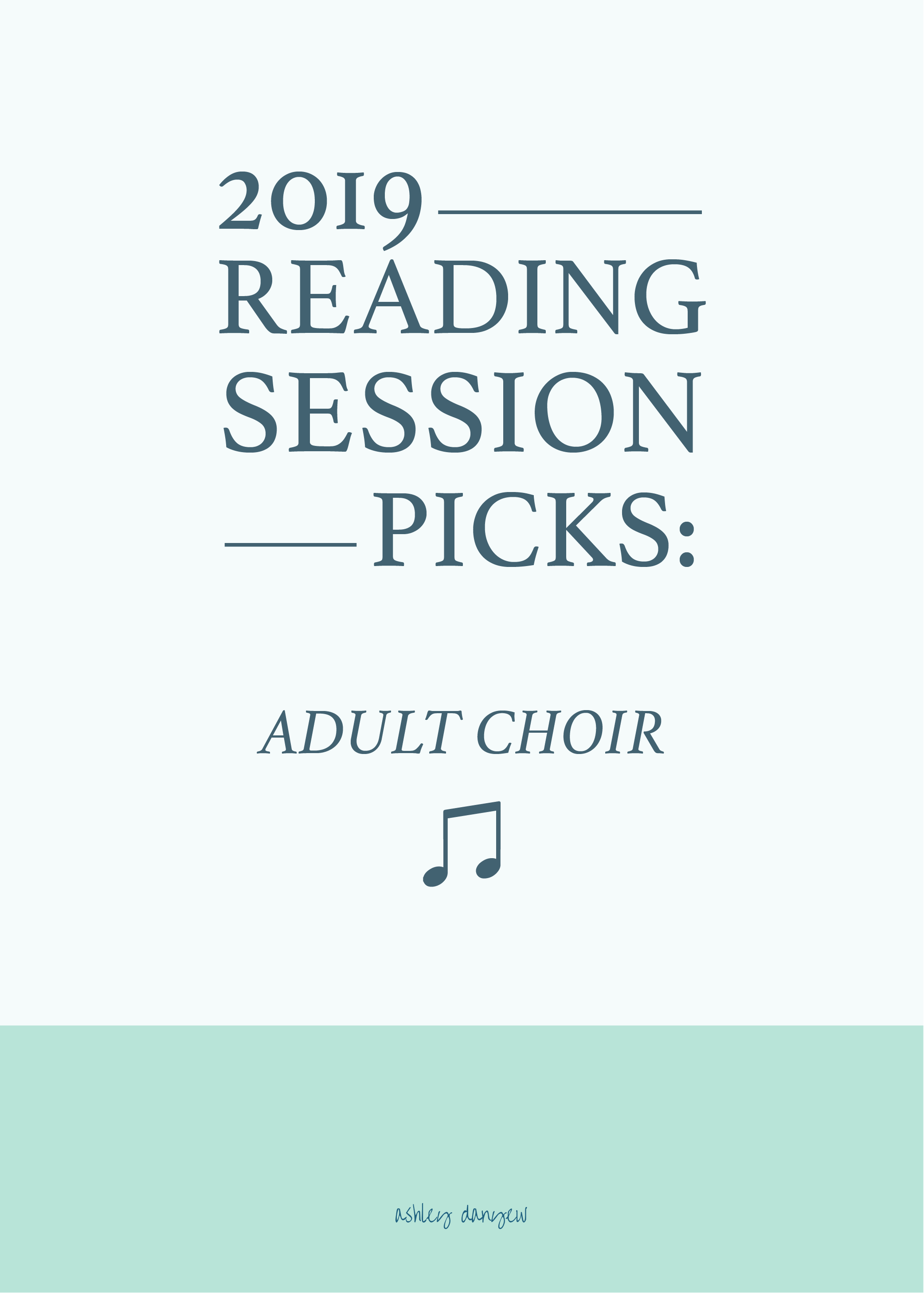 2019 Reading Session Picks: Adult Choir