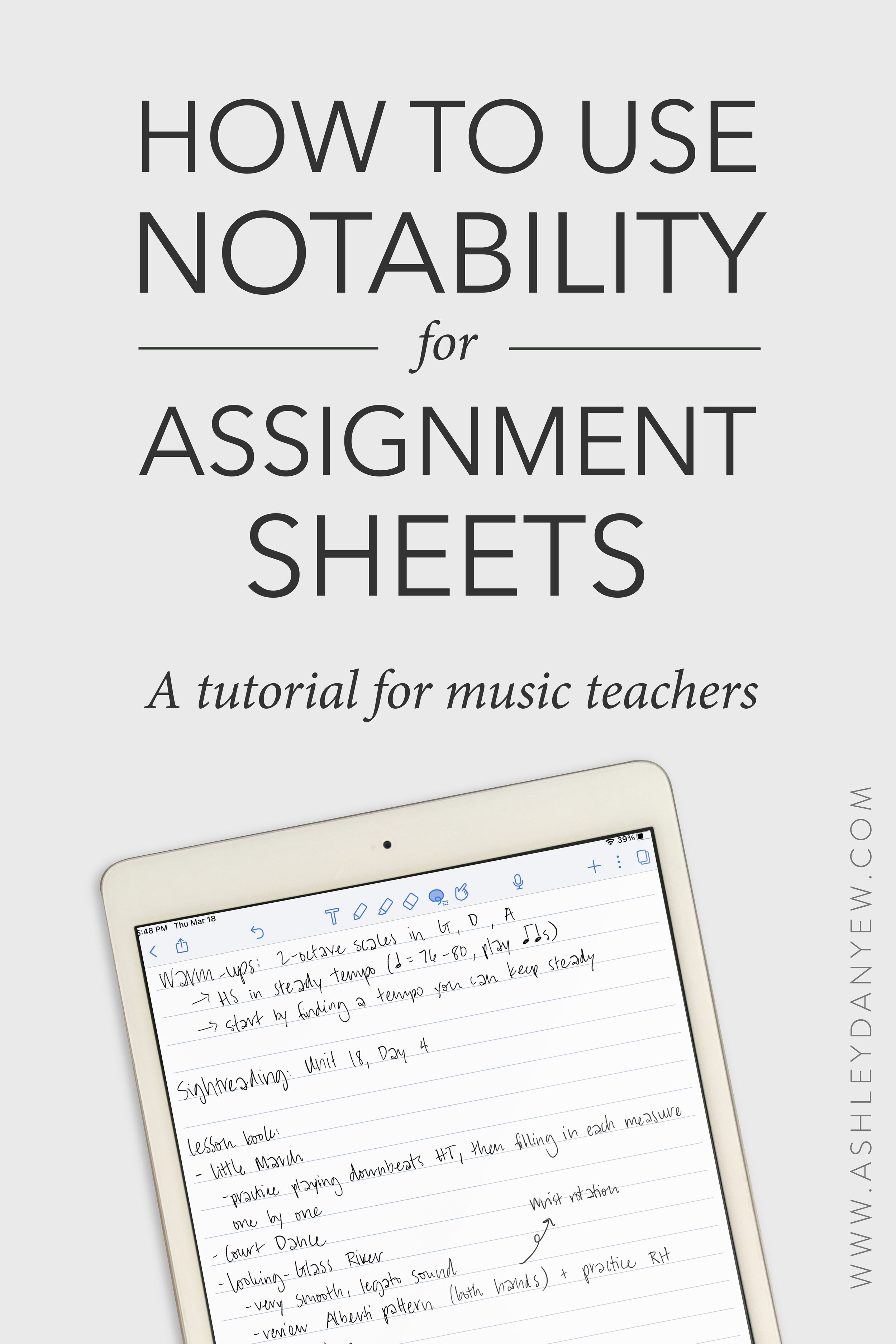 How to Use Notability for Assignment Sheets