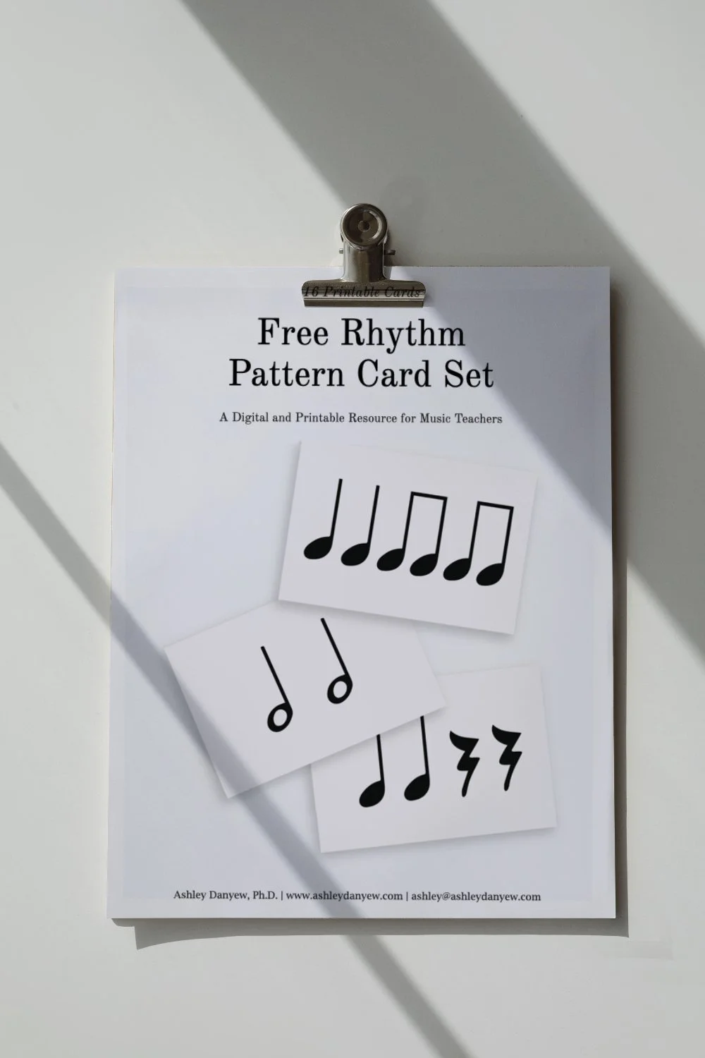 Free Rhythm Pattern Card Set | Ashley Danyew