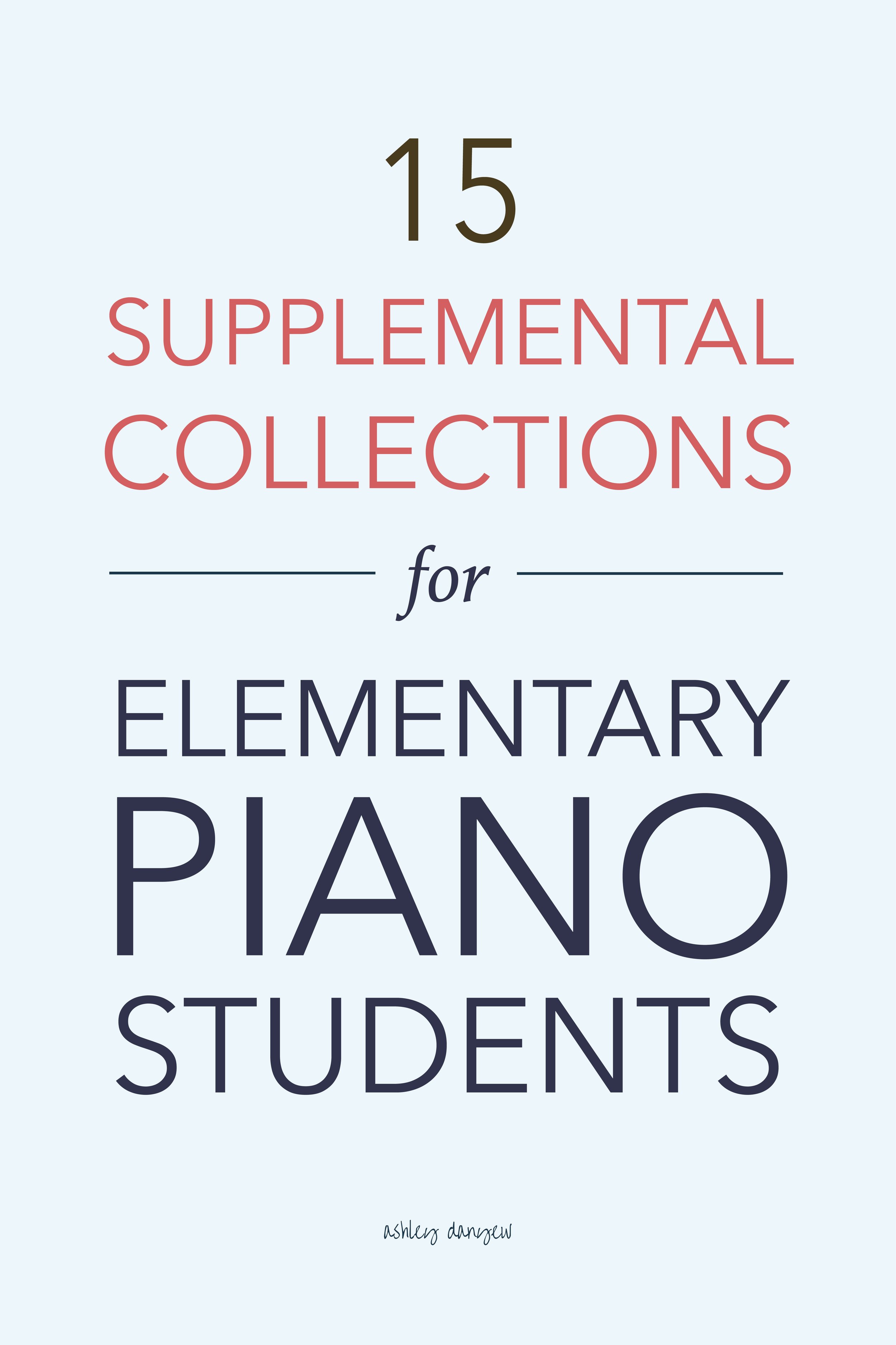 15 Supplemental Collections for Elementary Piano Students