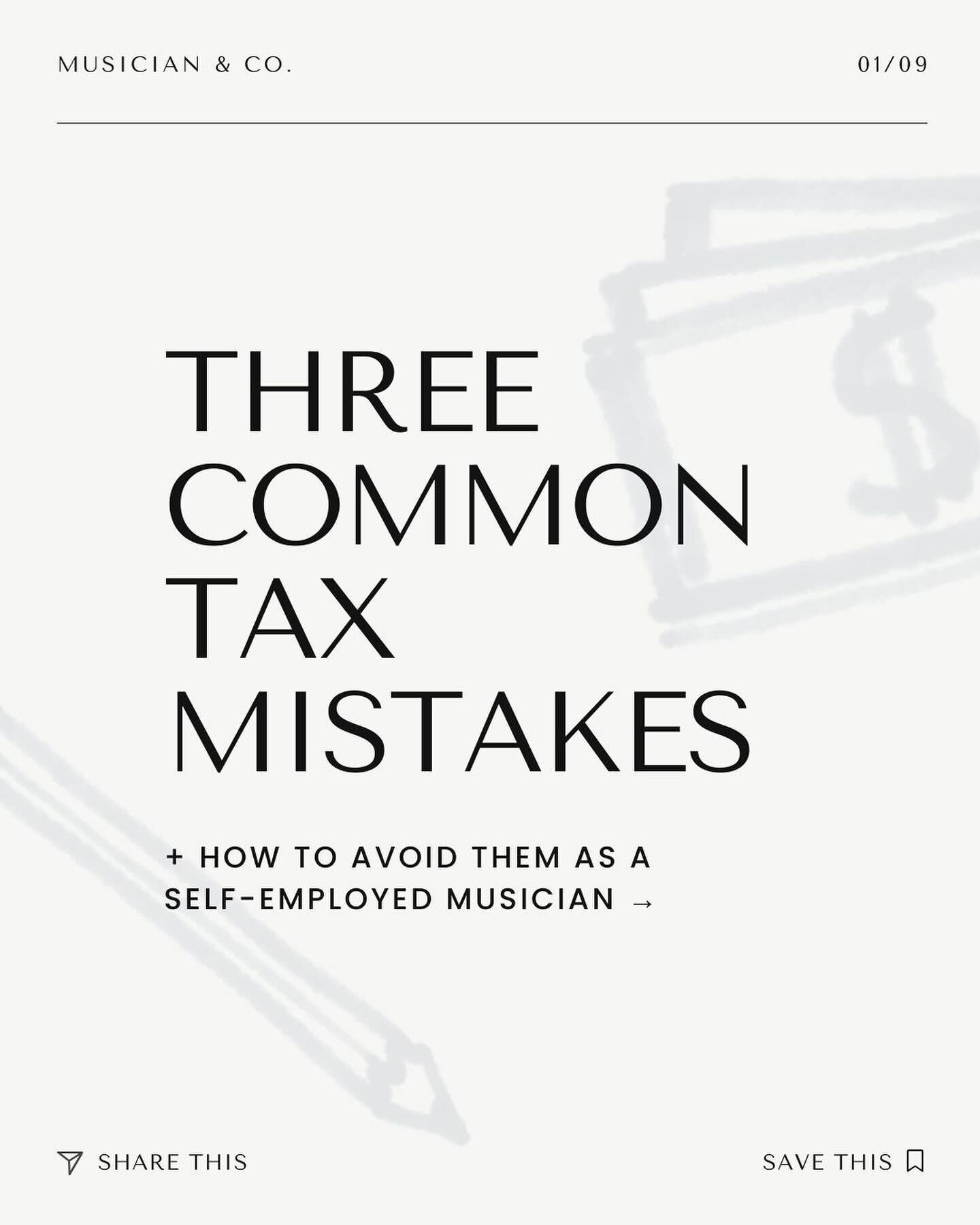 It&rsquo;s tax season&mdash;everyone&rsquo;s favorite time of year, right?! 💵 

Yes, you *can* hire an accountant to do your taxes for you, but we recommend learning how to do it yourself first. As a self-employed musician, you need to know how to k