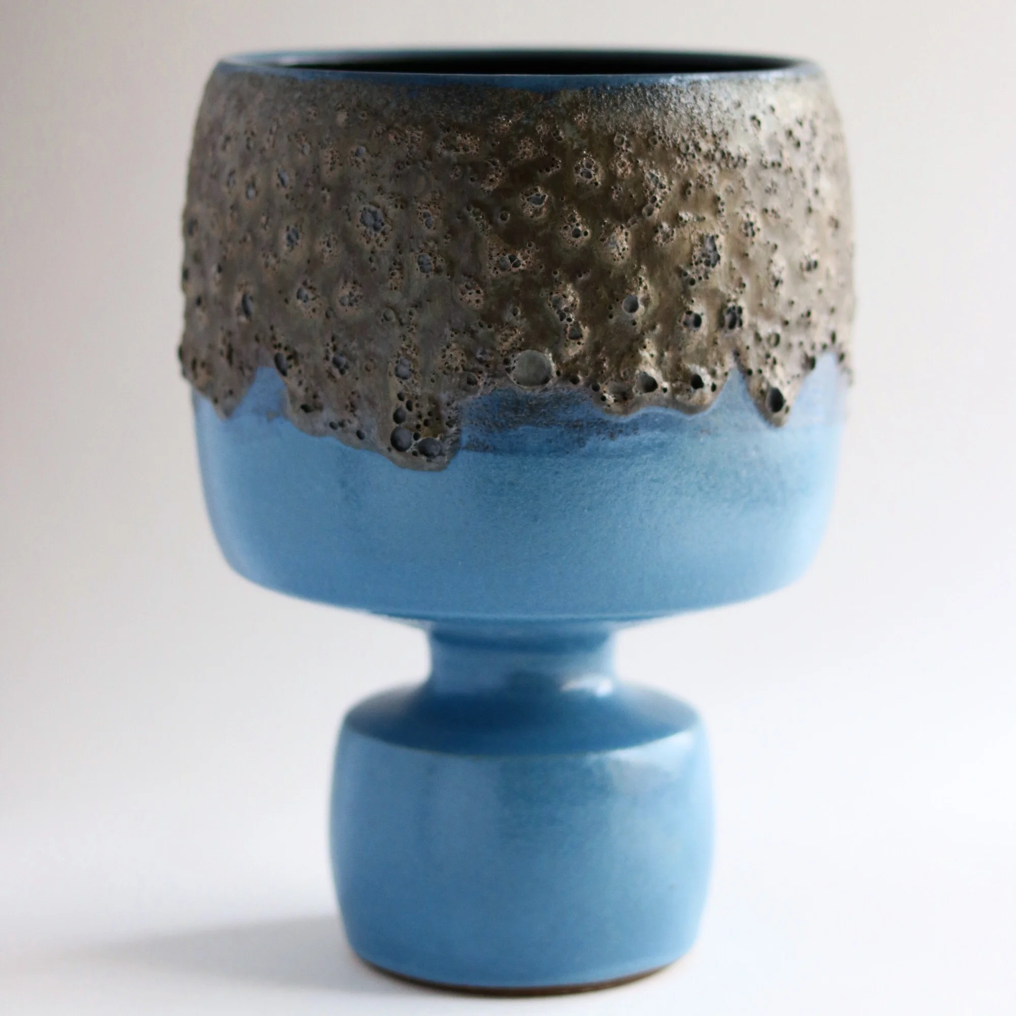 Blue pepper chalice vase