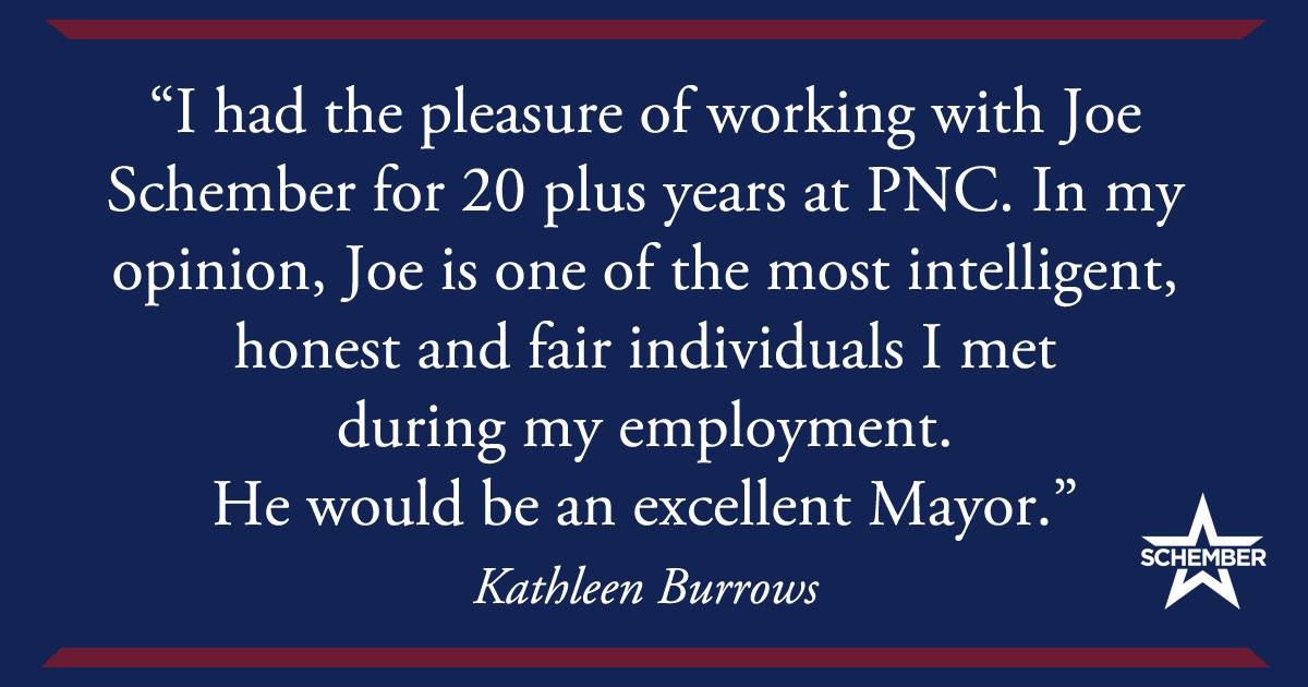 Kathleen Burrows Endorses Joe Schember
