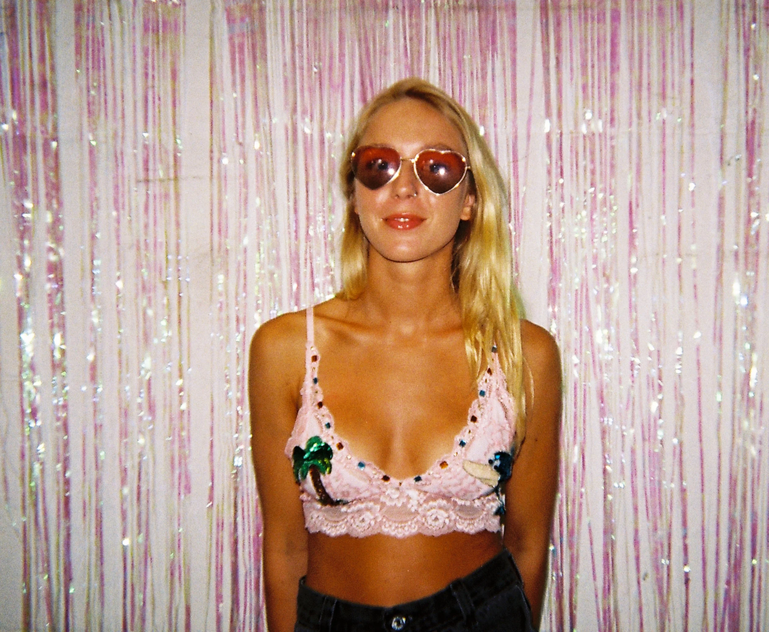 pink festival bralette