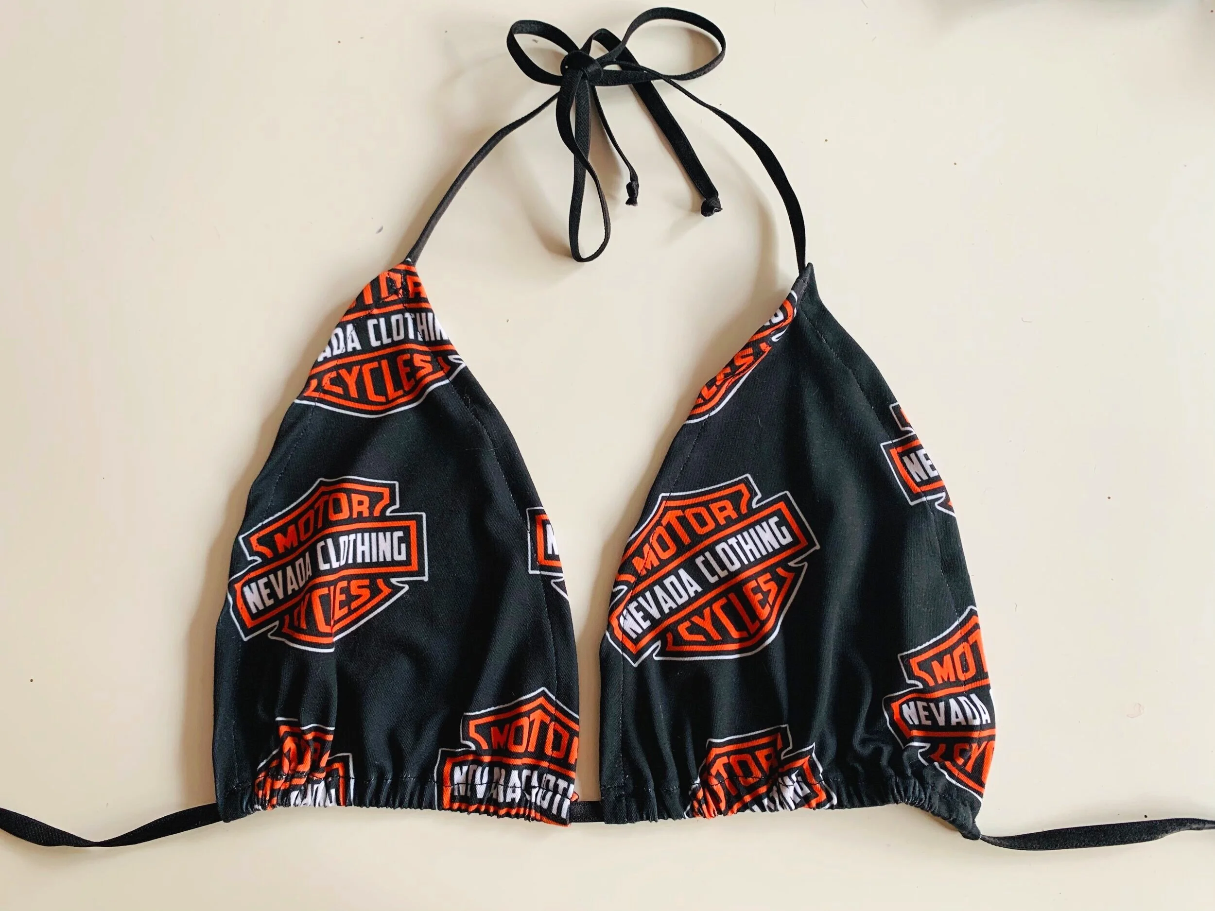 Biker Black Bikini Top