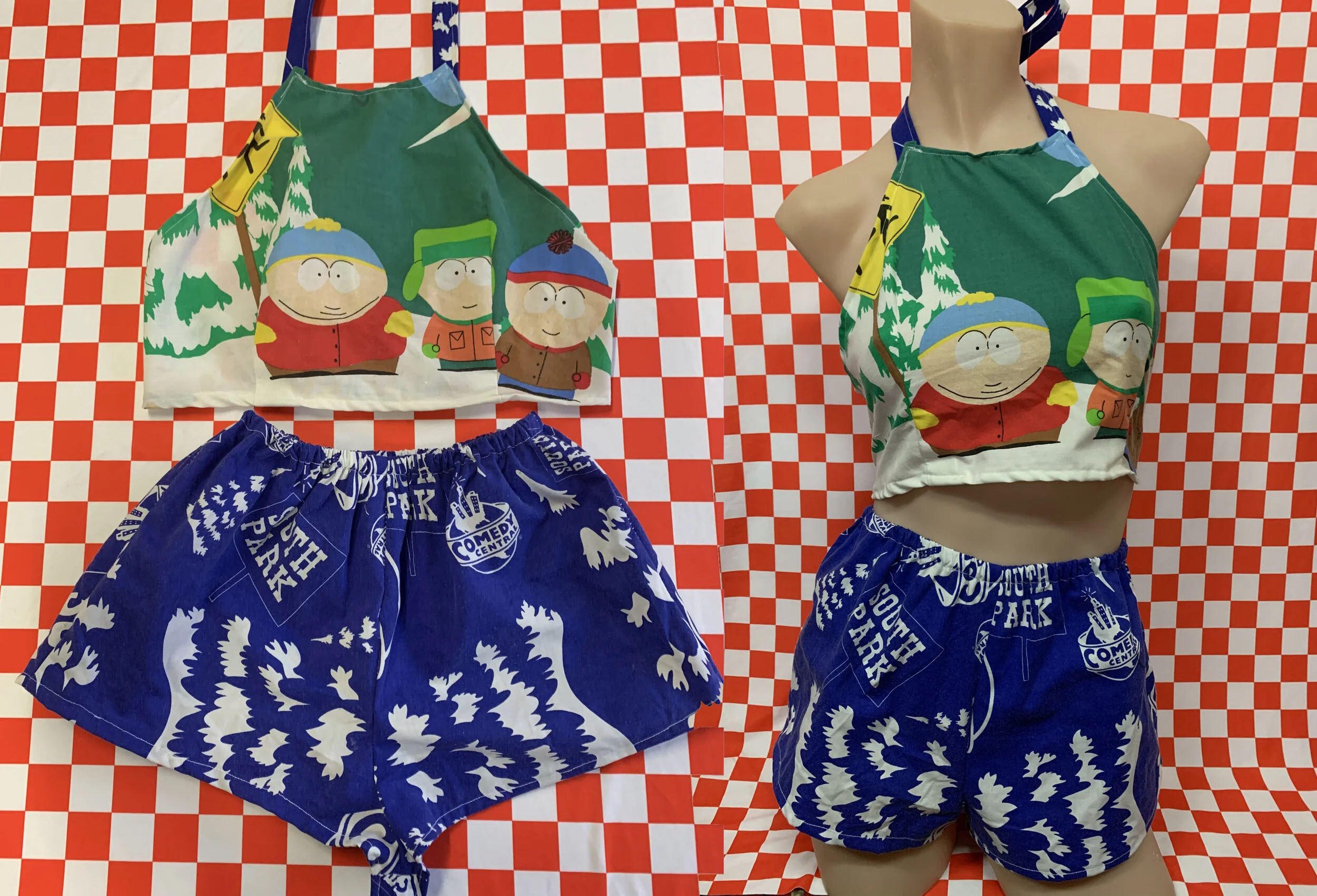 Vintage Southpark Halter Shorts Set