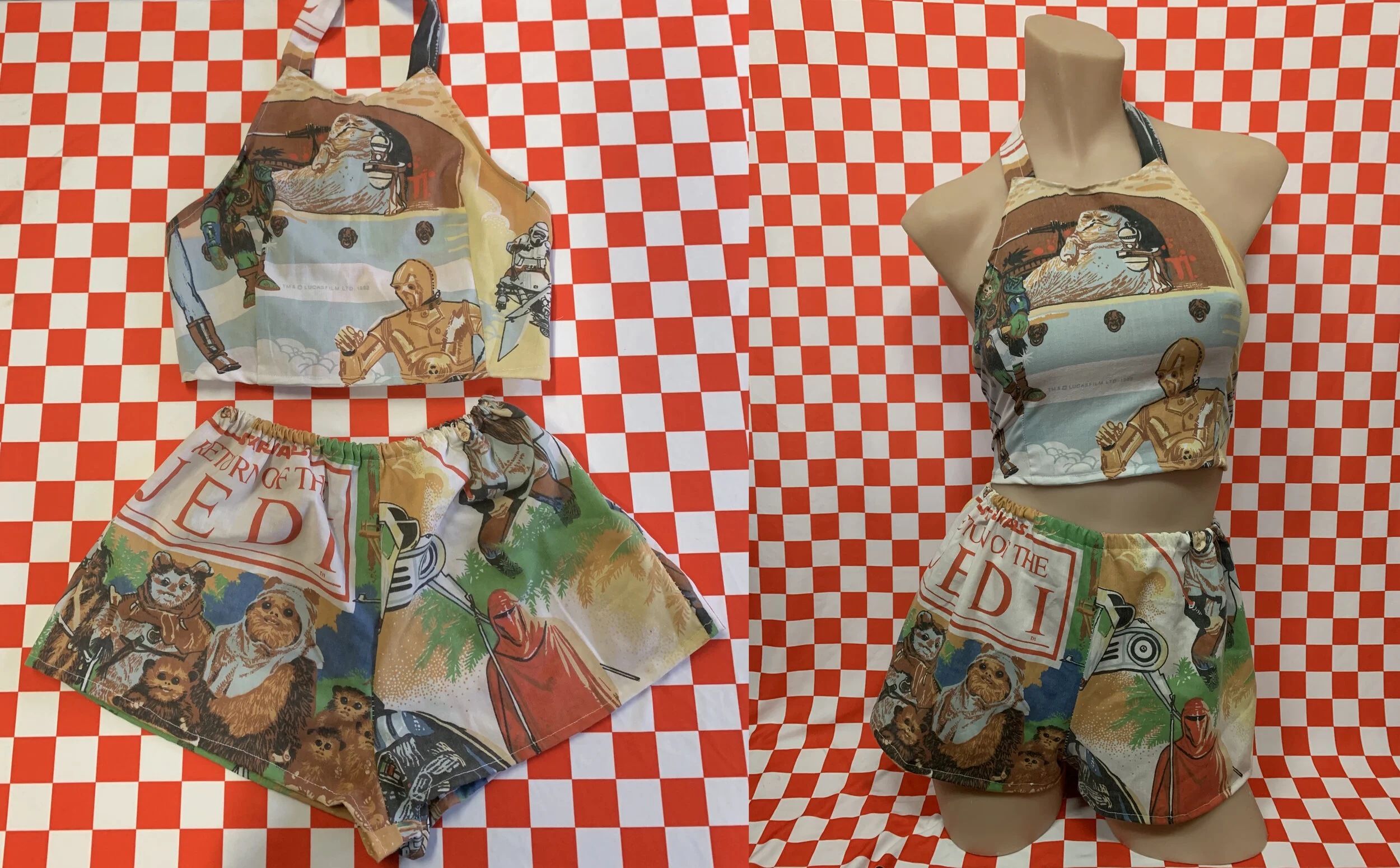 Vintage Starwars Halter Shorts Set 
