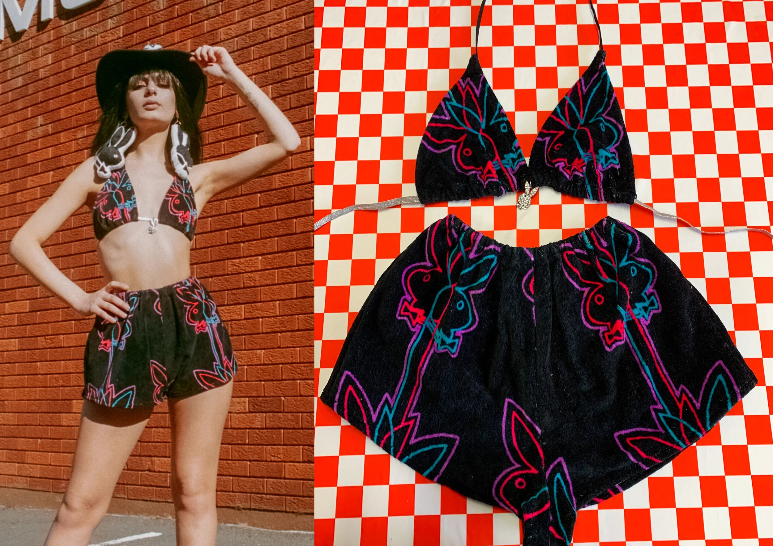 Bunny Towel Shorts Set
