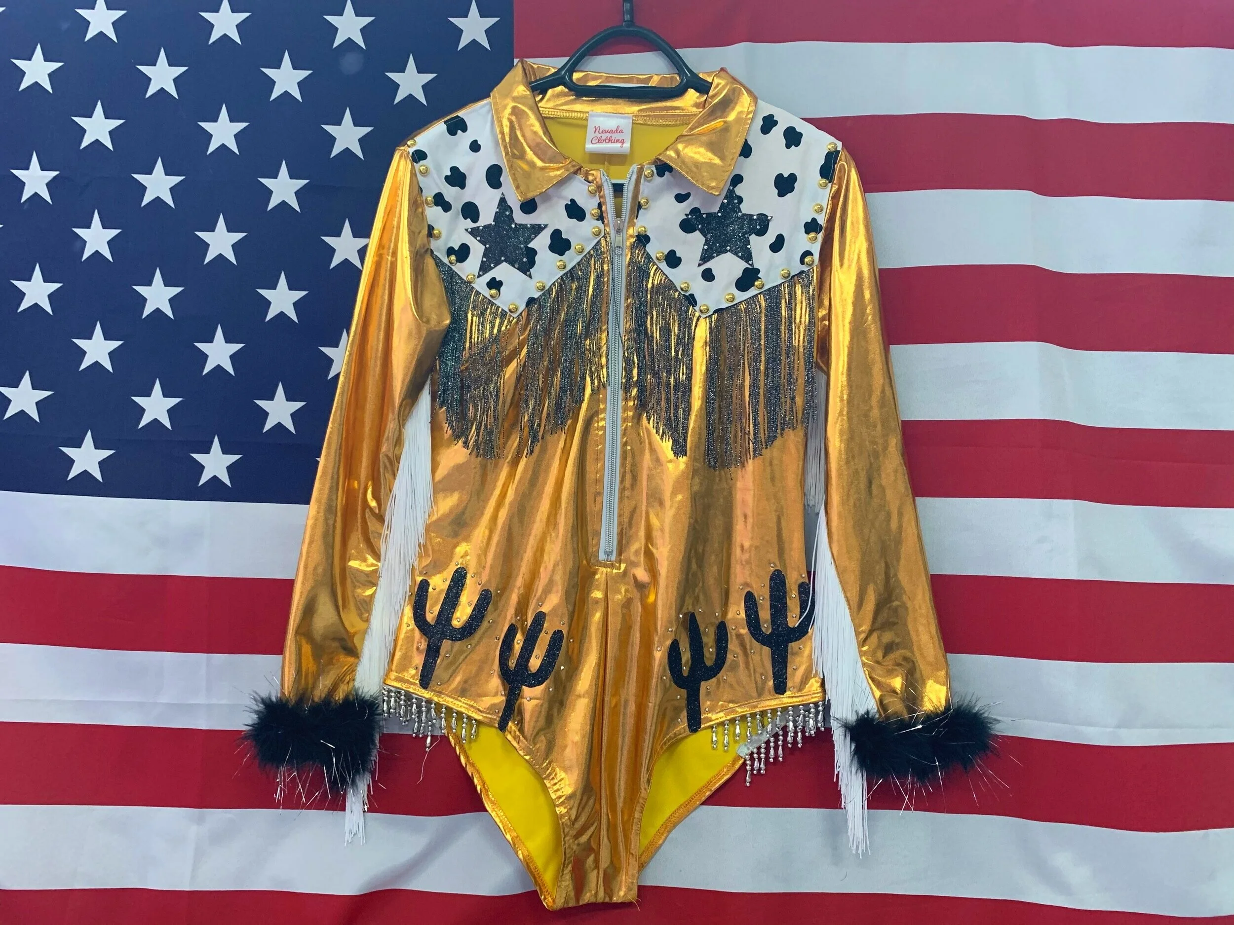 Gold Metallic Western Playsuit