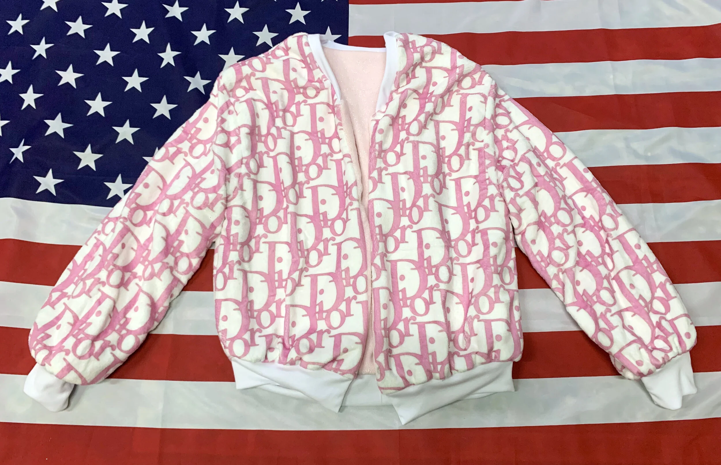 Pink D Minky Bomber Jacket