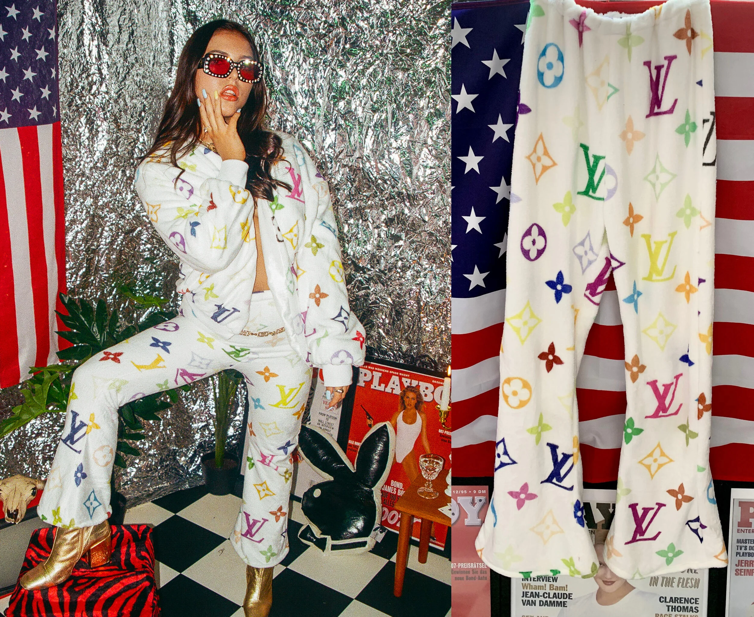 L Fluffy Flare Pants