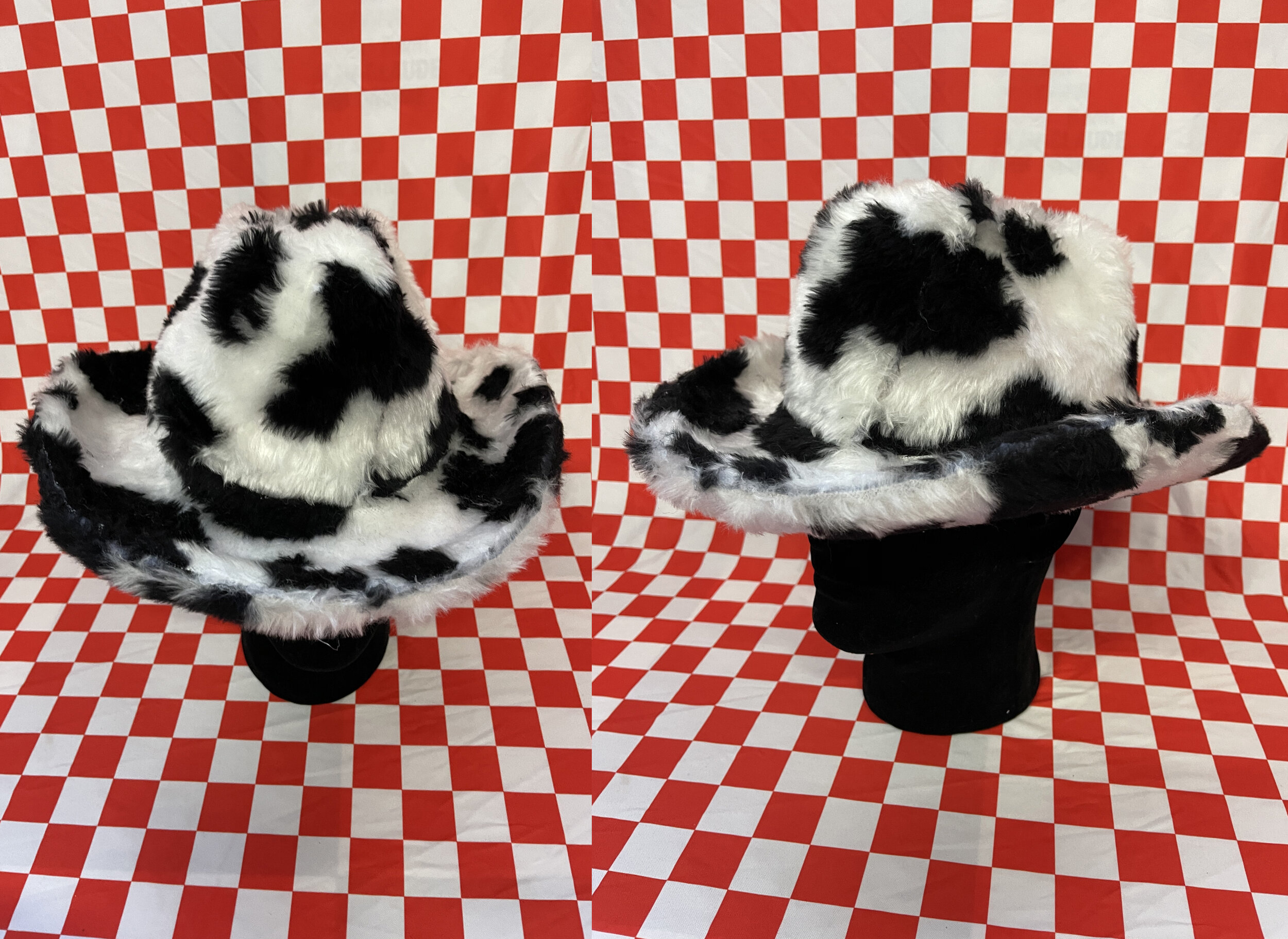 Cow Faux Fur Cowboy Hat 