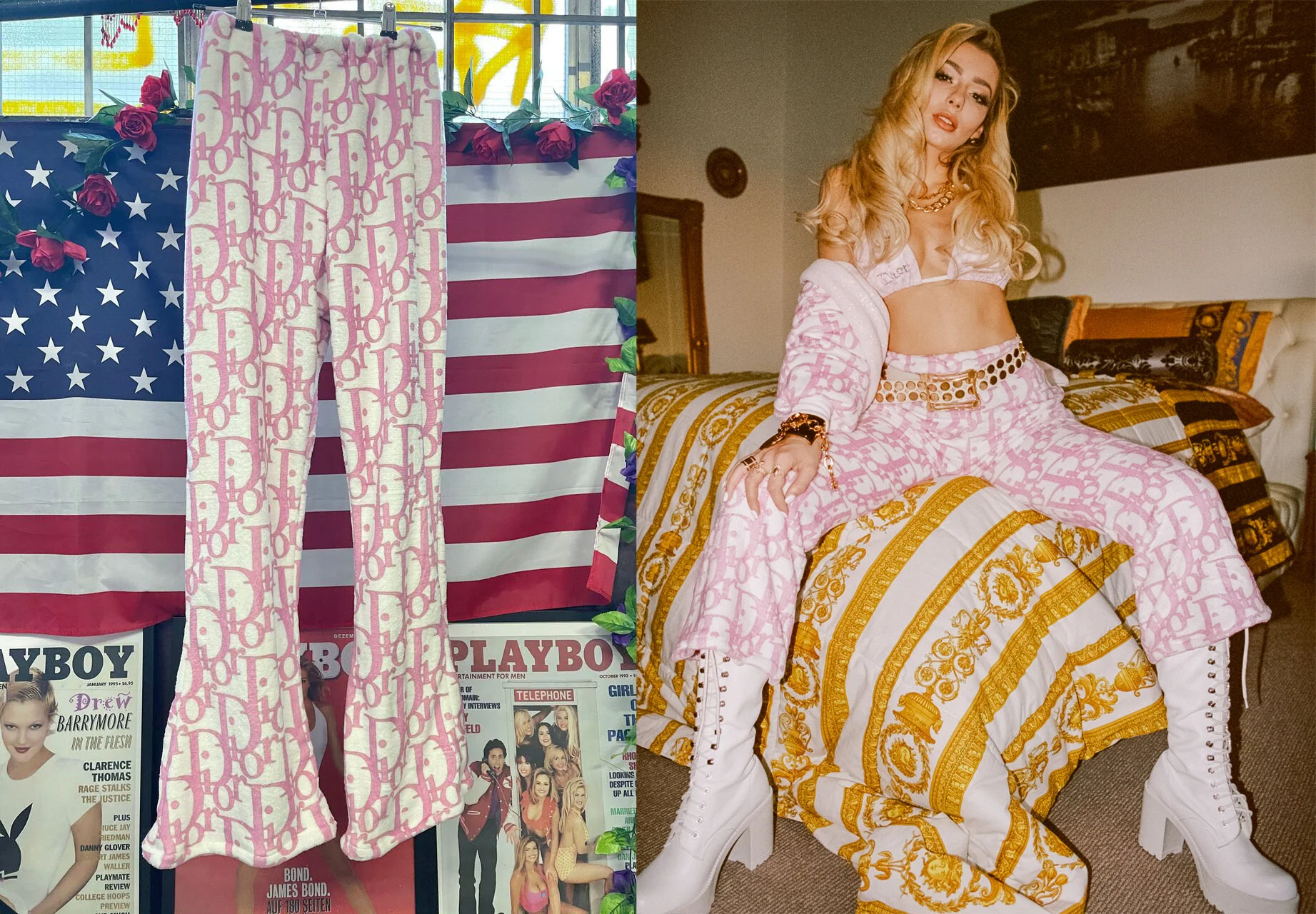 D Fluffy Flare Pants