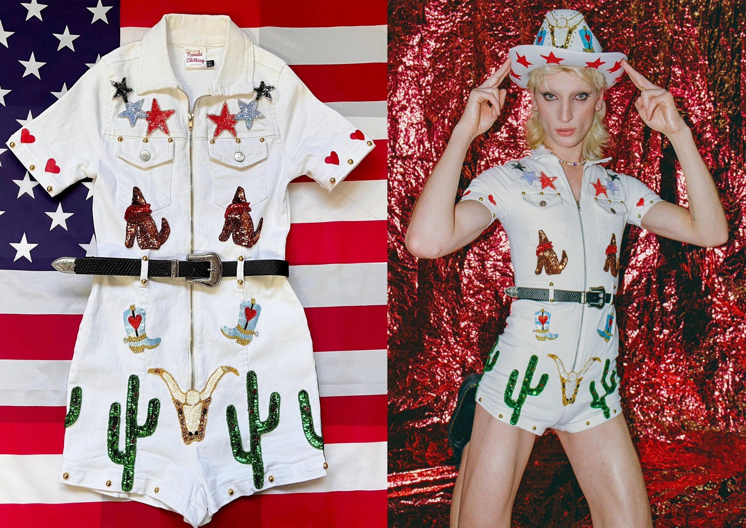 Rodeo Rider Sequin Playsuit