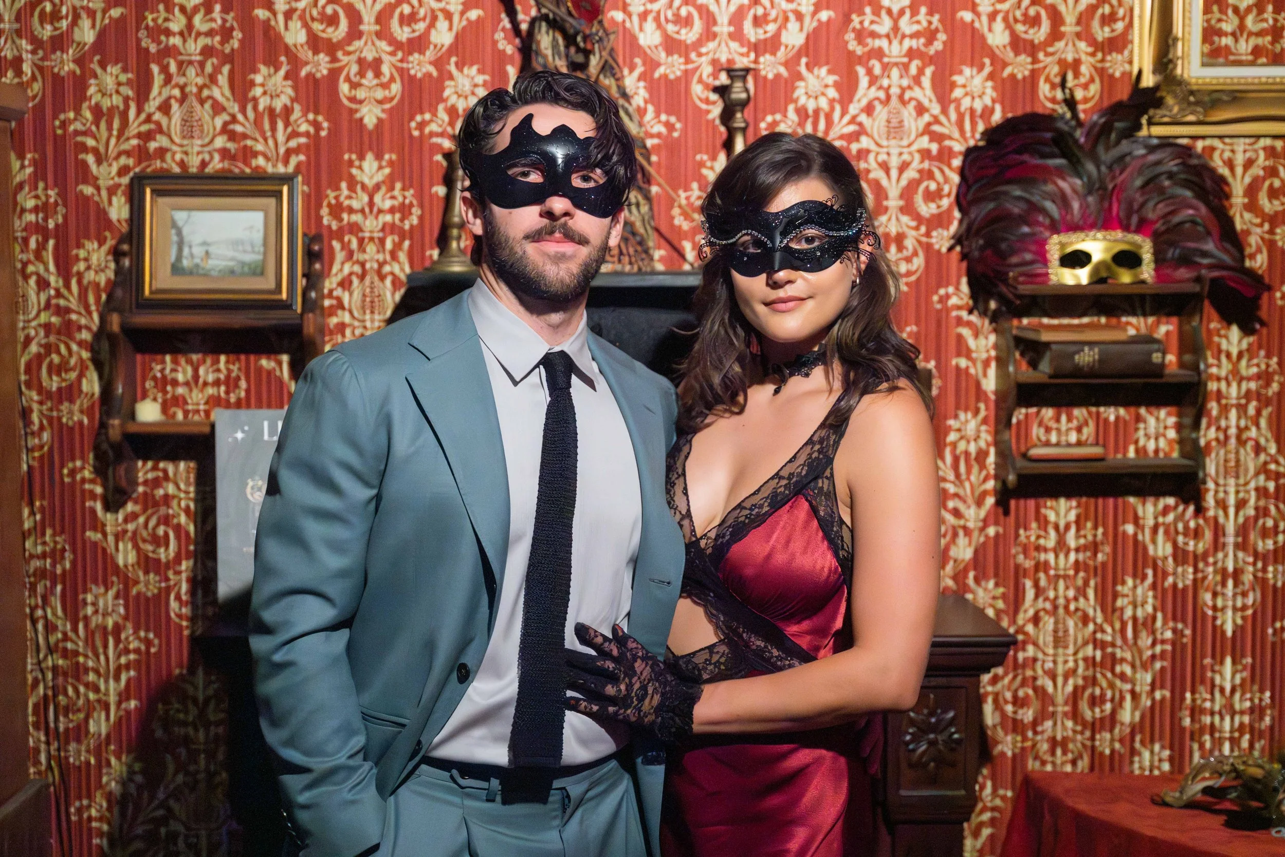 Chelsea & Deji’s Masquerade Wedding Reception at the Immersive Art Collective