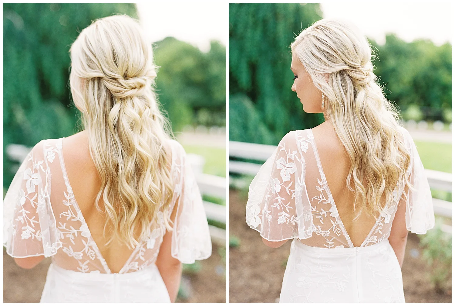 Of course, as always, Maddie Wofford of Hair by Maddie Woff , absolutely blew me away with this light, yet elegant half up, half down look! It framed Morgan’s face just perfectly, and really encompassed the entire feel of the engagement session we were going for!