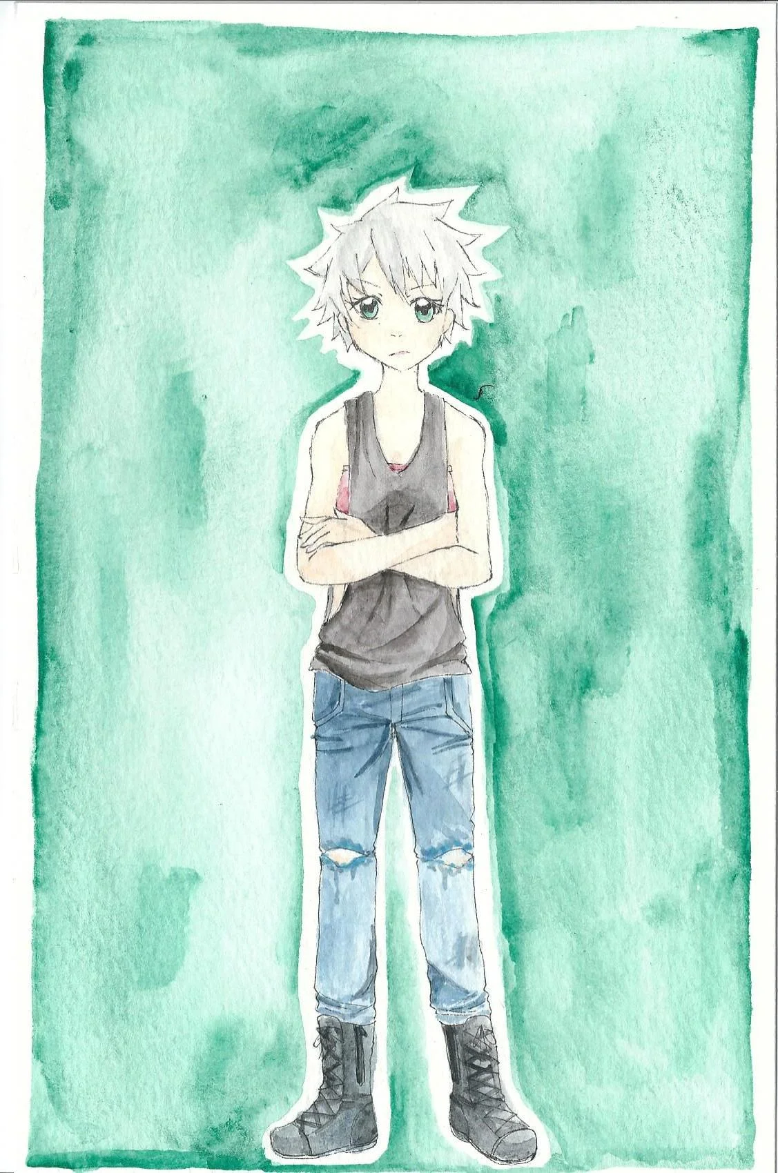 Taro, “The Fiddling Dandelion” The grumpy baby. Surprisingly strong for her size. Constantly eating. Albino, super short. Grumpy, sometimes violent, simple-minded tomboy. Age: 16 Height: 4’10” Hair: White Eyes: Green Studies: Wish Granting