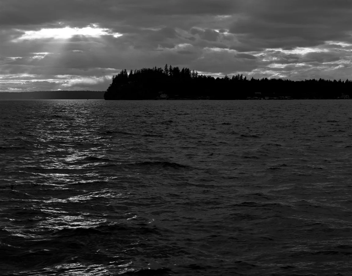 Sunset, Green Point from Fox Island