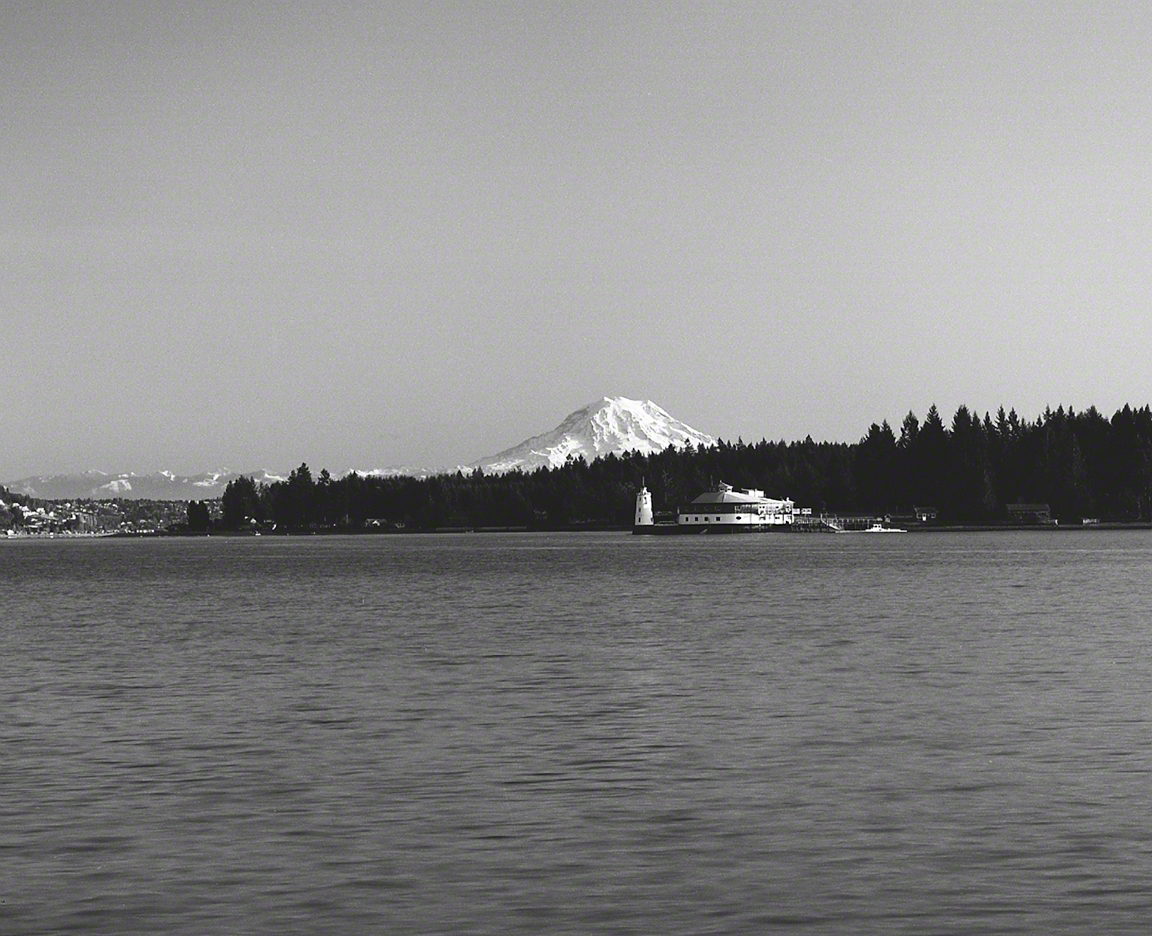 Tanglewood Island, Off Fox Island, With Mount Rainier