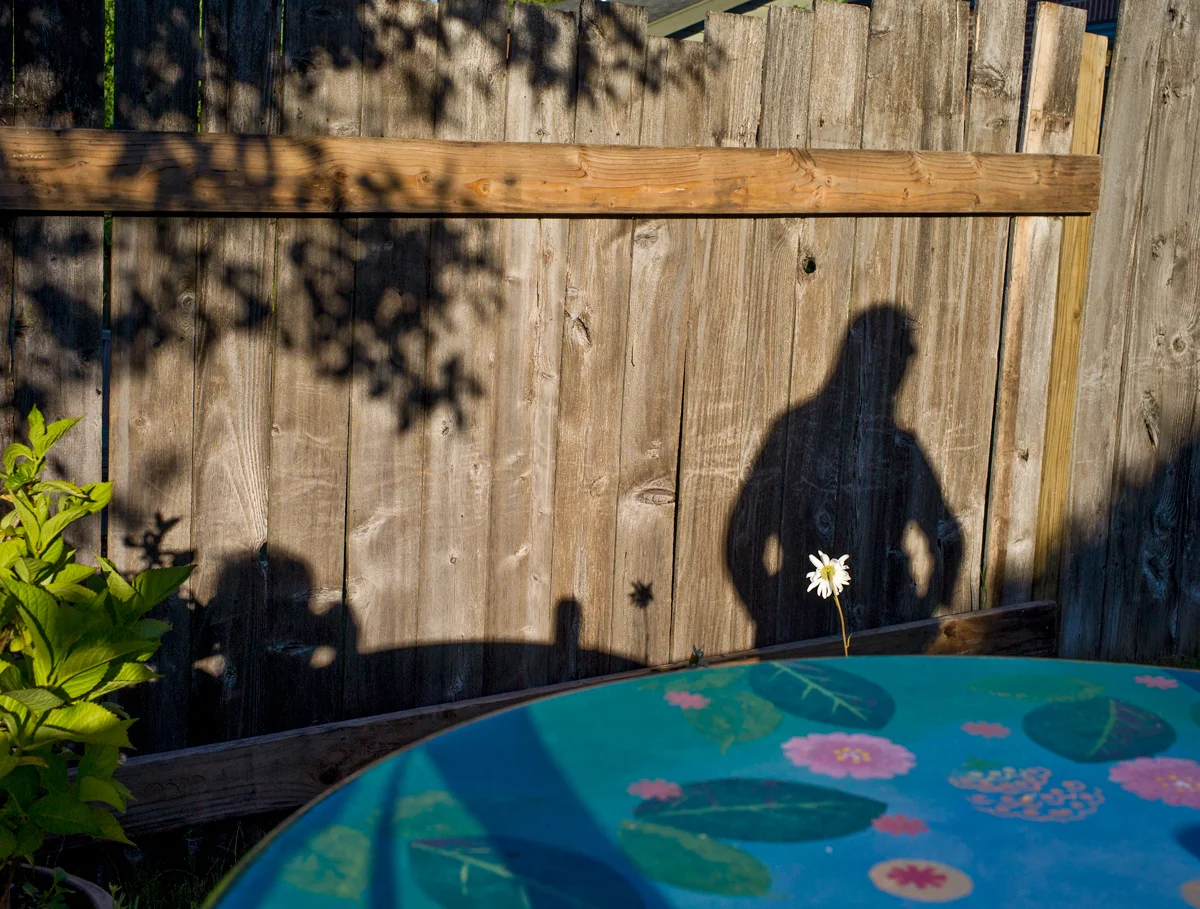 Liz Standing Shadow, With Daisy Over Lit, and Me At The Floral Table Top 2018