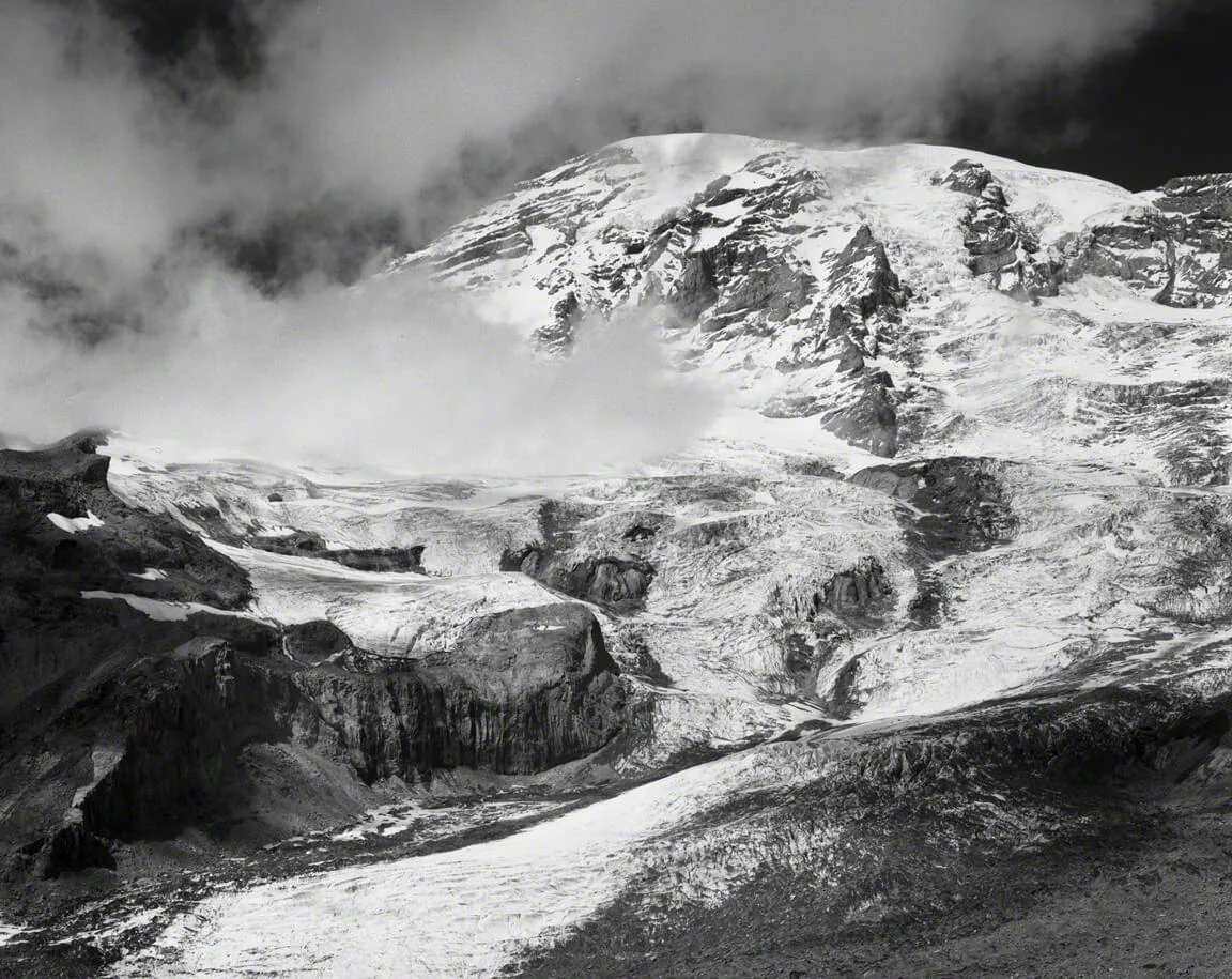 Mt Rainier With Nisqually Glacier, From Panorama Point