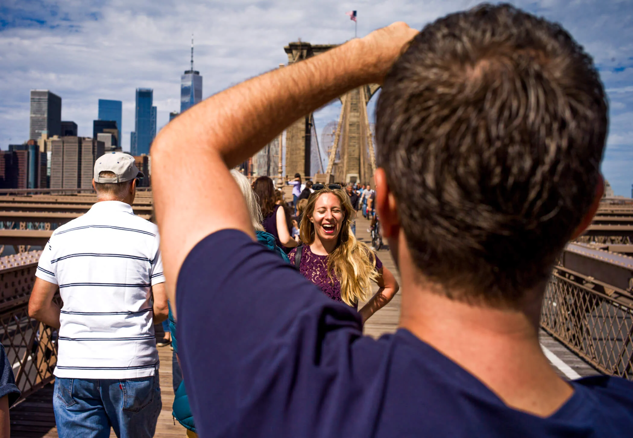 Laughing On The Brooklyn Bridge