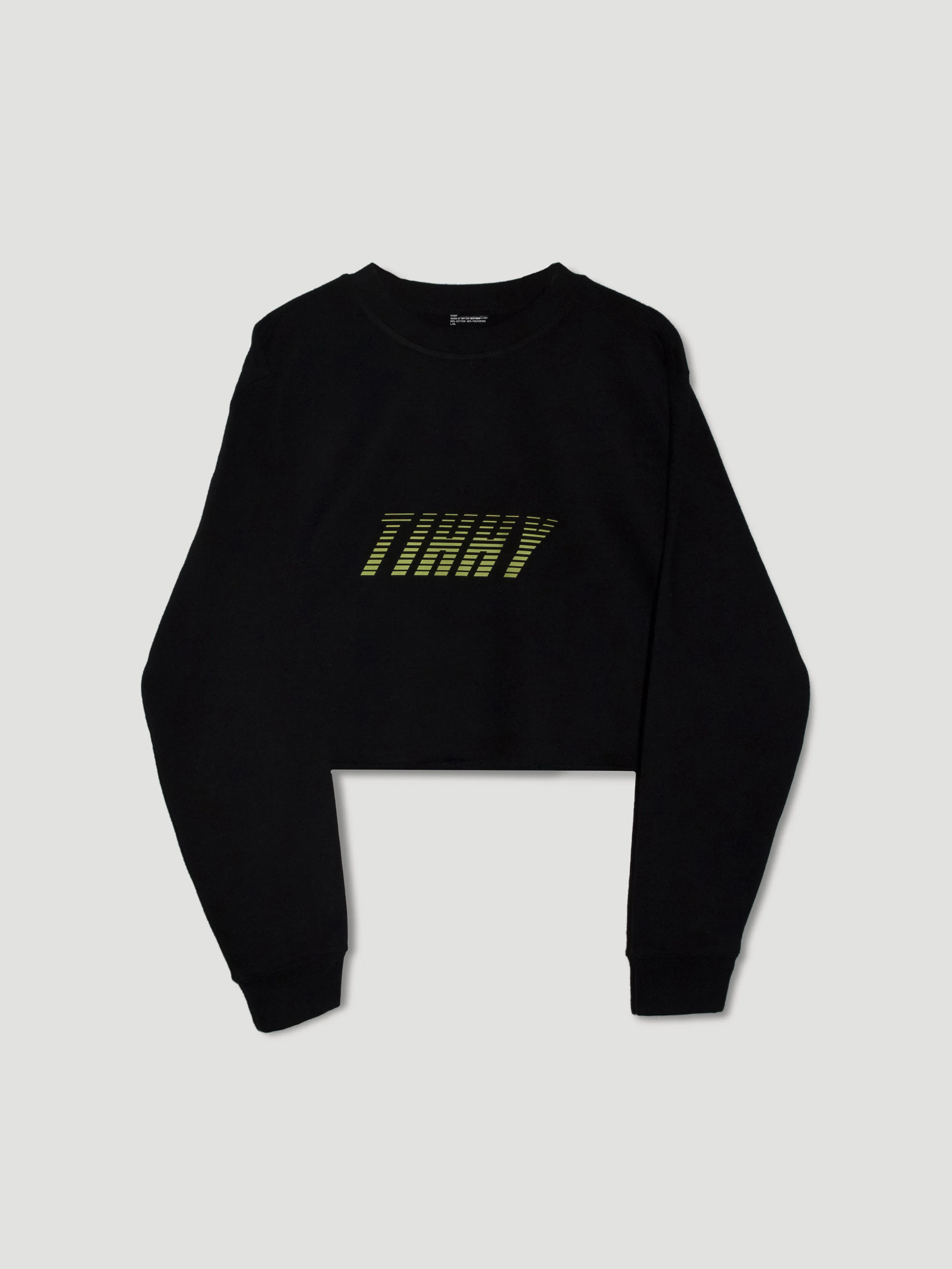 BLACK CROP SWEATSHIRT