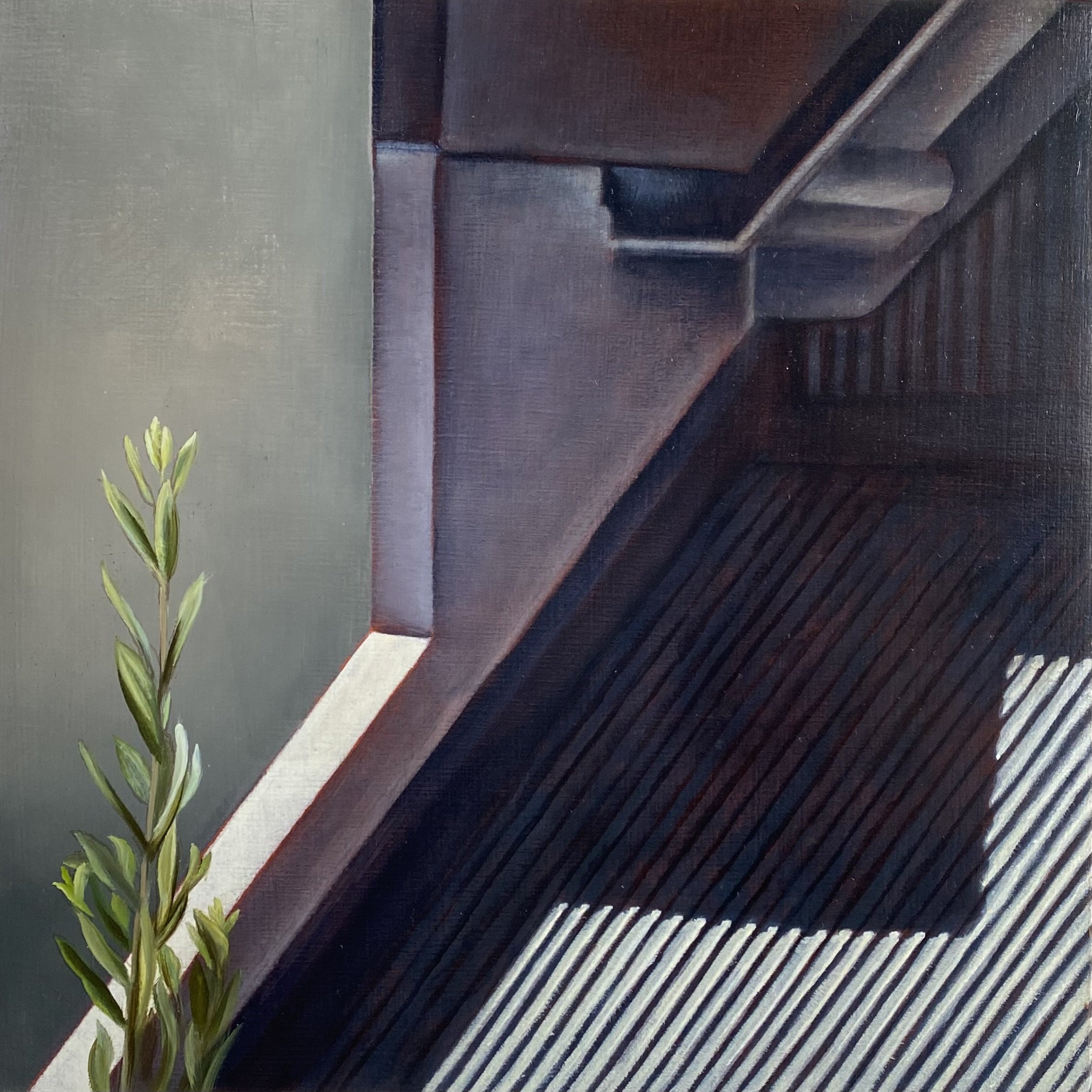 Thresholds (Recess), 2025 oil on panel, 300 x 300 mm.