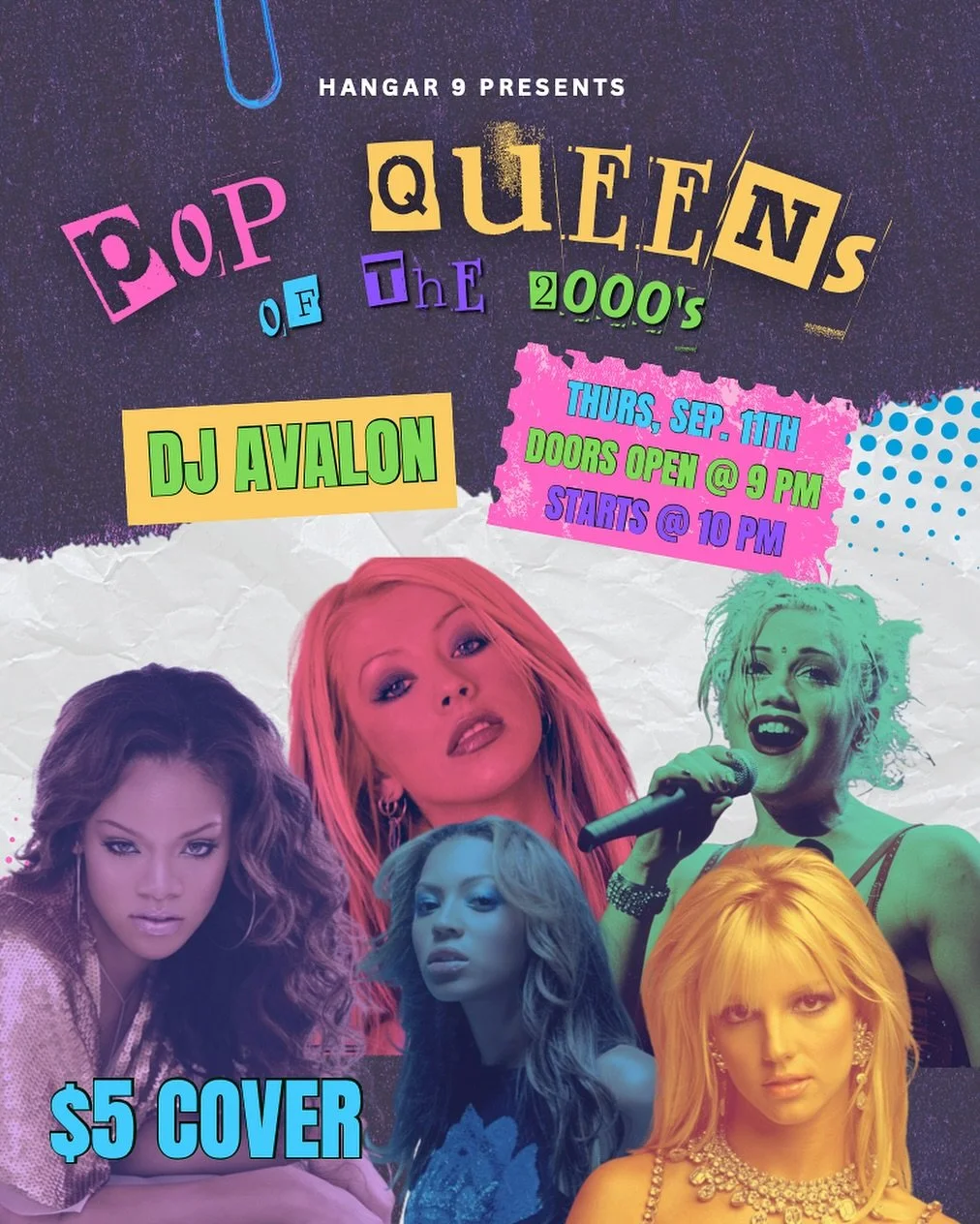 THURS, SEP 11th ✨🍬
Get ready to dance, sing, and relive the golden ✨ era of pop with Pop Queens of the 2000’s, hosted by DJ Avalon! @emonight_cdale
From Britney to Beyoncé, Gaga to Gwen, the night is stacked with all the chart-topping