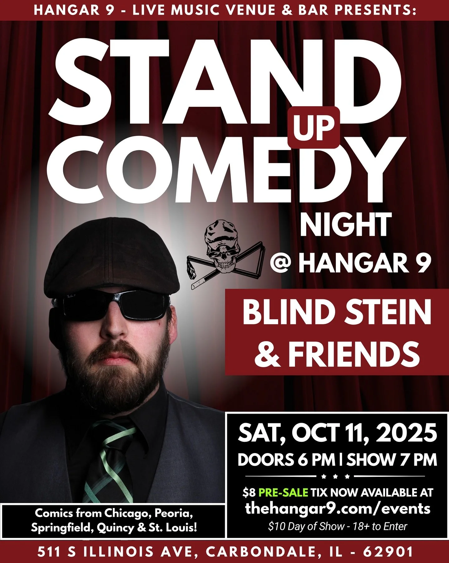 Well guys… we’re hosting our first stand-up comedy night and we couldn’t be more excited! 🎤✨
We’re bringing in Blind Stein & Friends for a special comedy showcase — sharp wit, wild stories, and plenty of laughs.
?