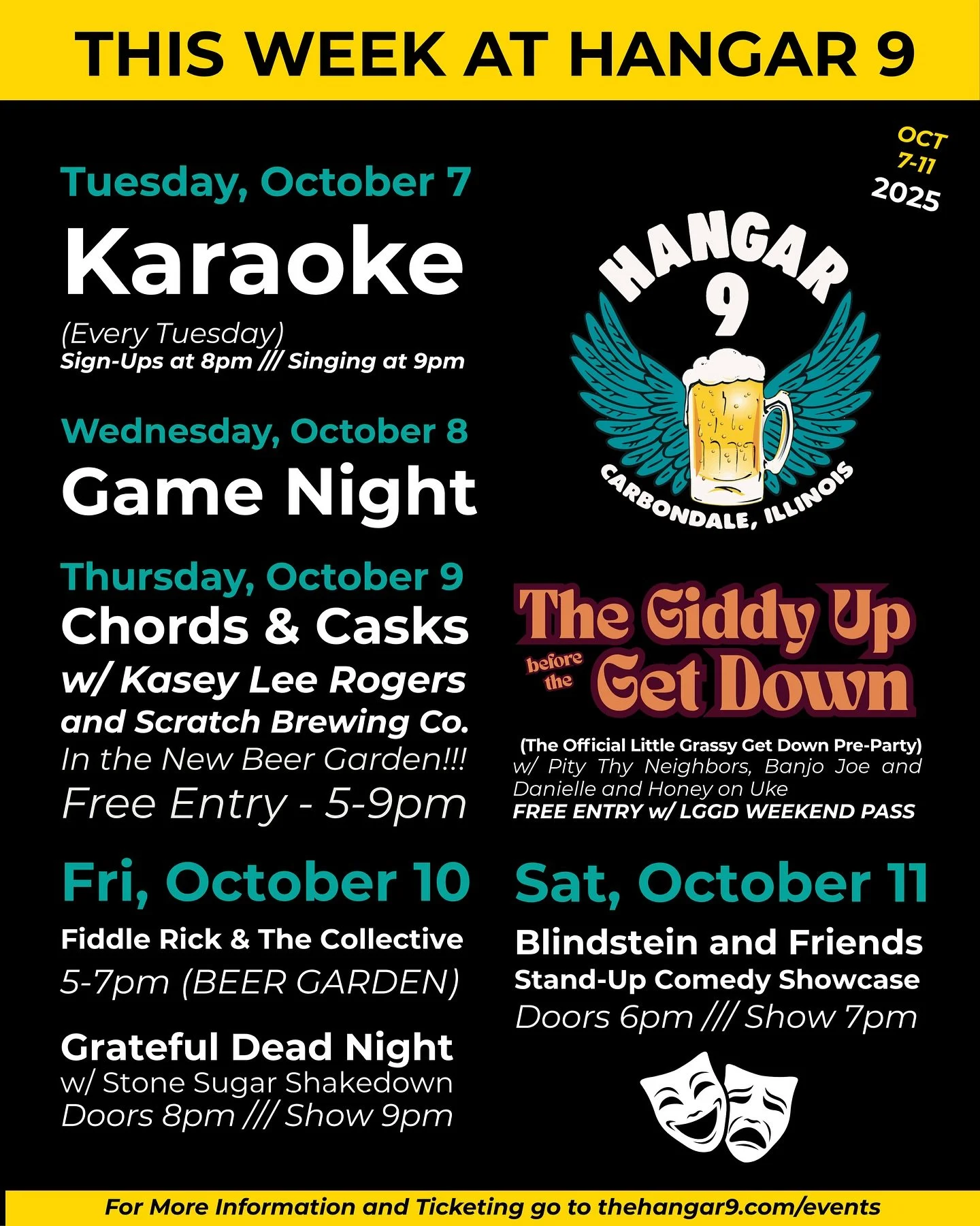 Another packed week of events! Something for everyone — early shows, late shows, and everything in between 🎶🫶
