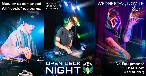 Been practicing? Got a mashup you&rsquo;ve been hiding? Or finally ready to try something new?

Our last Open Deck Night of the month is Wednesday, Nov 19th (IN LIKE 4 DAYS) &mdash; 20-minute sets, all genres, all experience levels.
Meet people who a