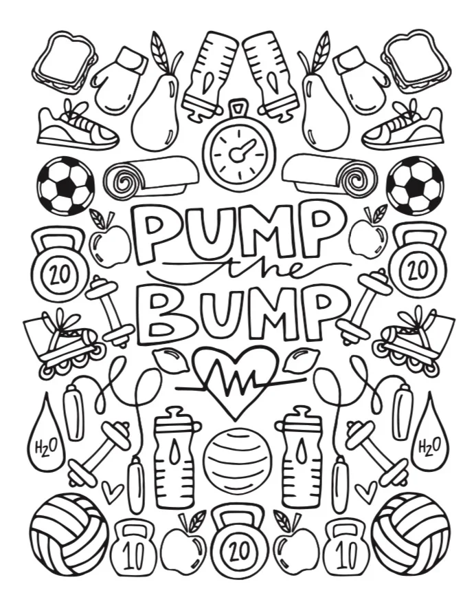 Pump The Bump Coloring Page Pump The Bump