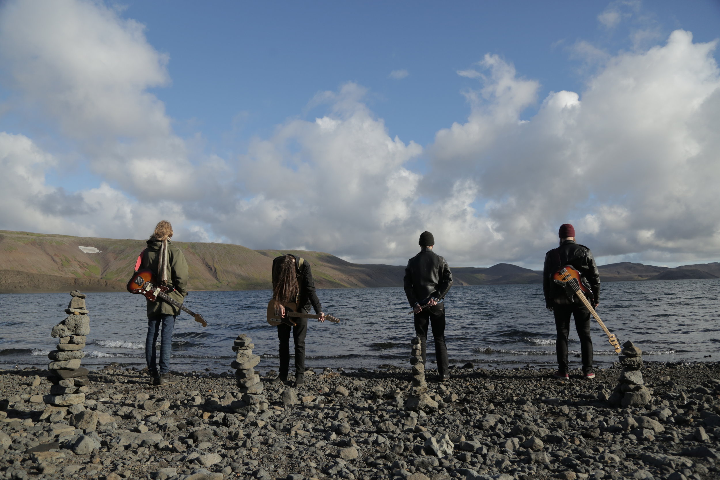  Icelandic metal band Muck overlooking Valhalla.&nbsp; 