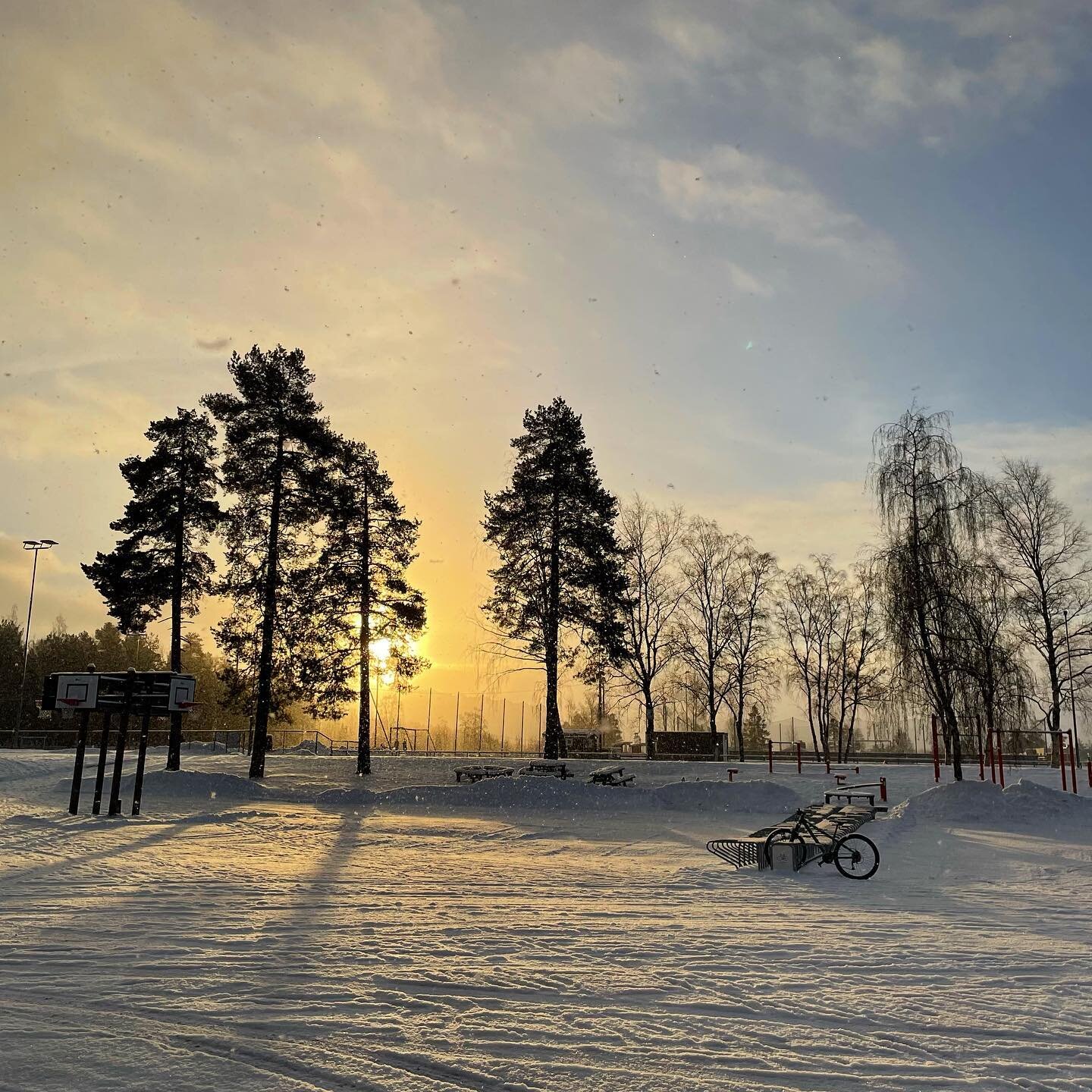Idyllisk p&aring; Tranby i dag 💙 #vinterland #idyll #lierskolen #tranbyskole #vintermagi